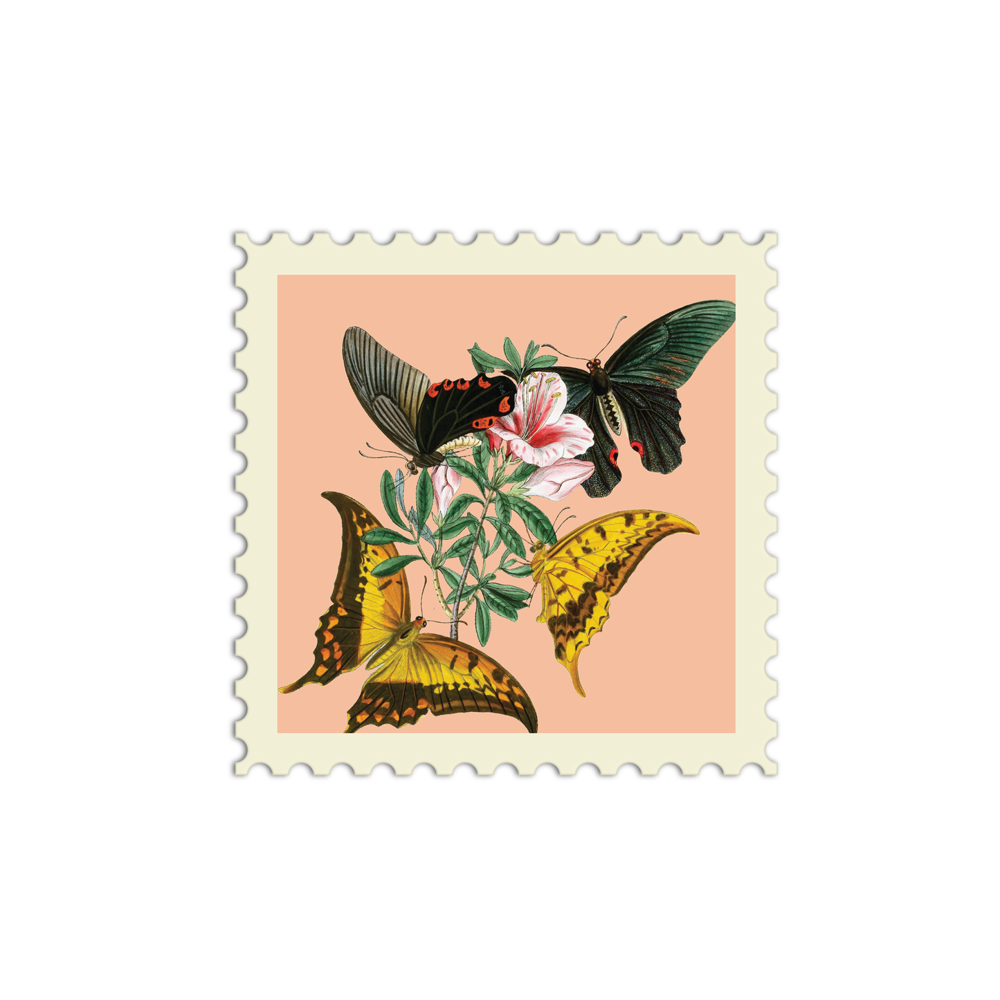 Butterfly Stamp Stickers