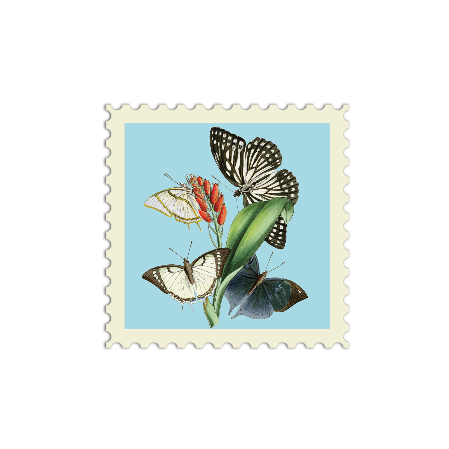 Butterfly Stamp Stickers