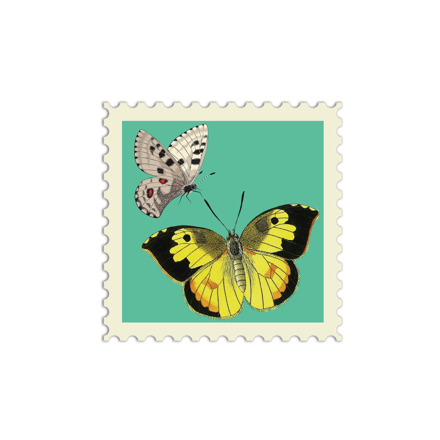 Butterfly Stamp Stickers