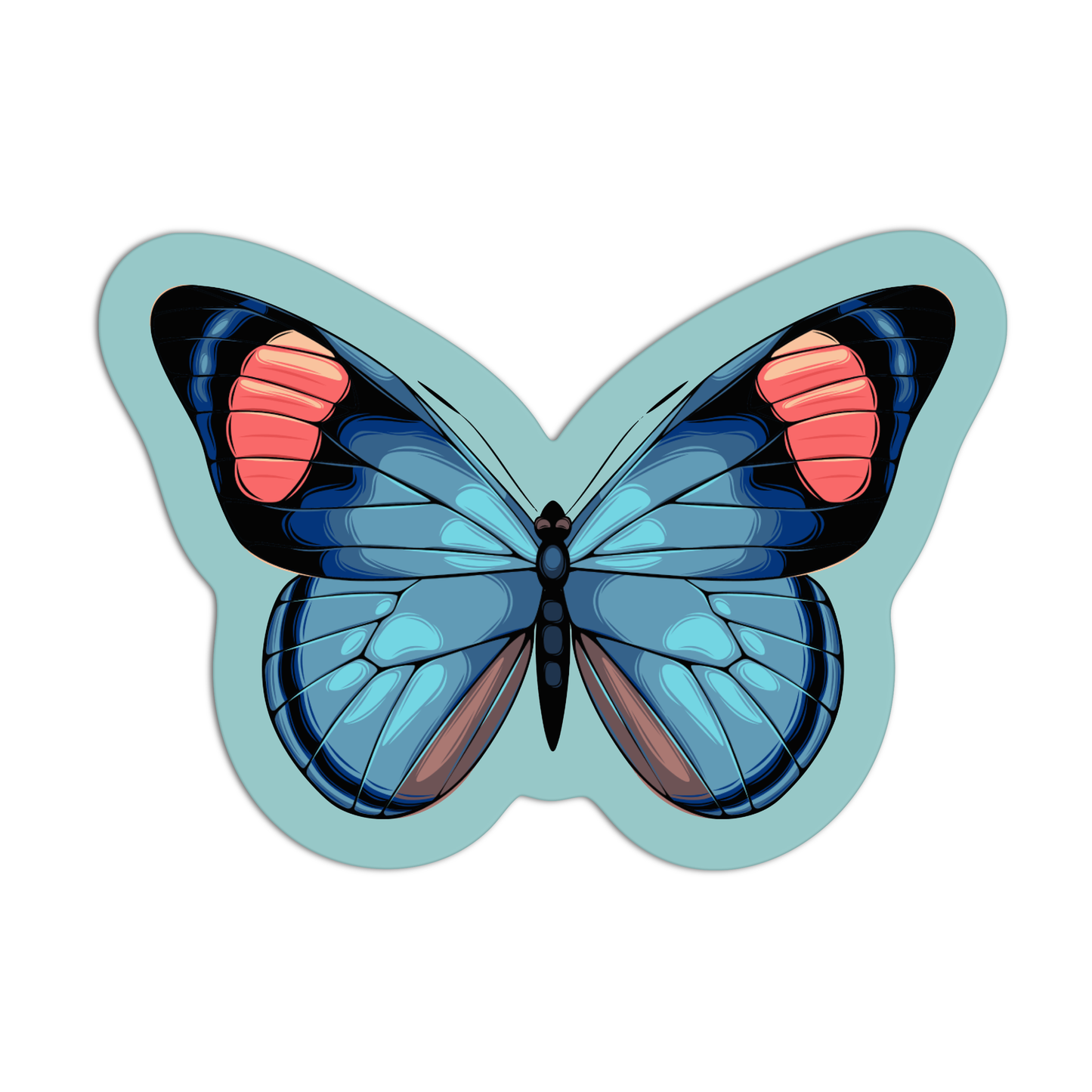 Batesia Hypochlora Butterfly Sticker