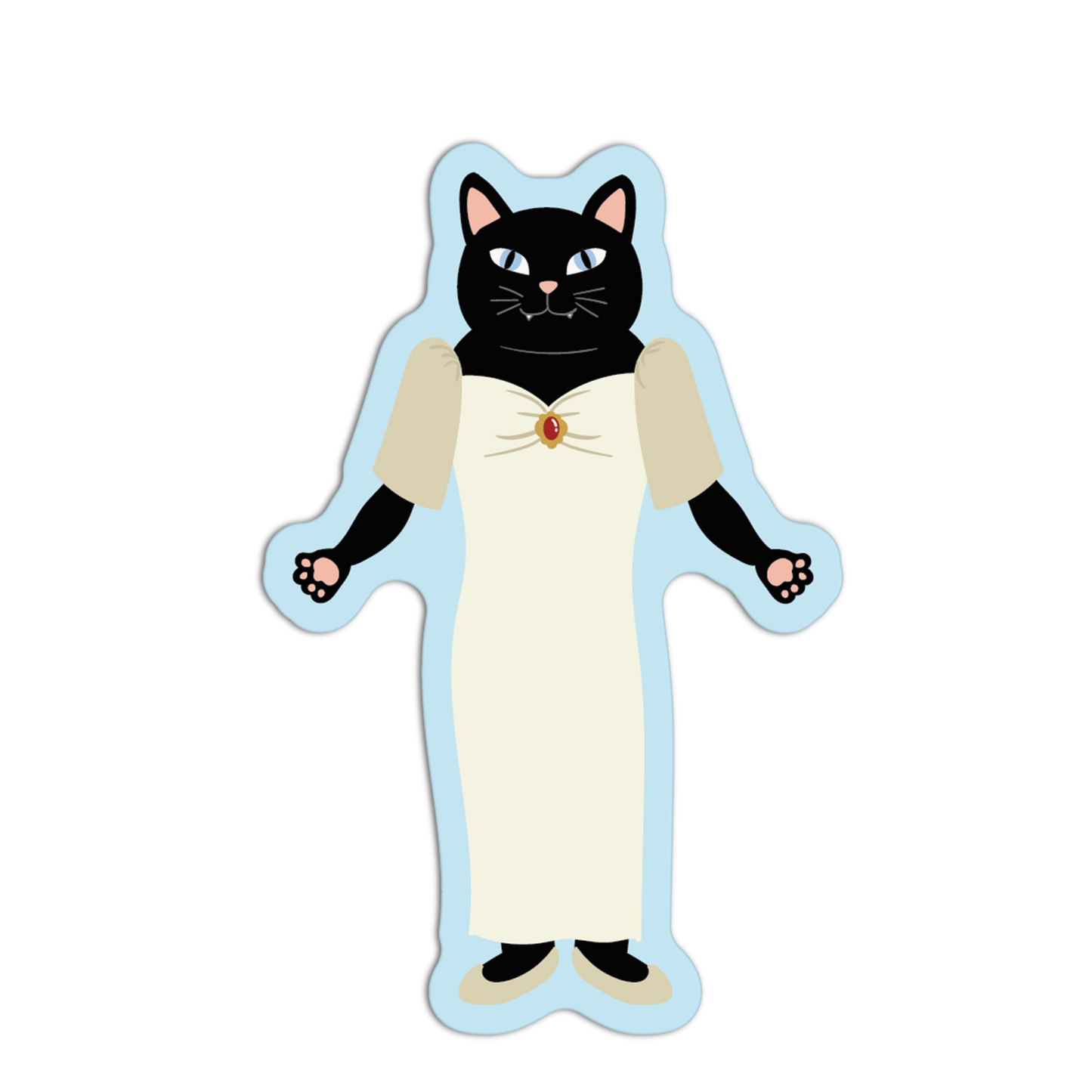 Black Filipiniana Cats Textured Stickers