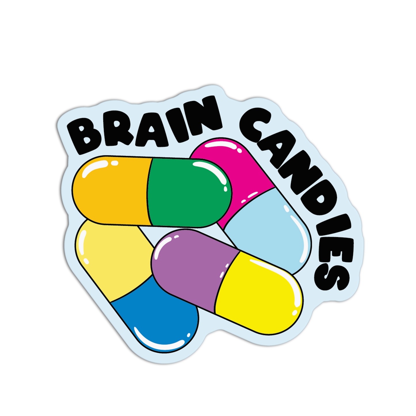 Brain Candies Vaccine Medication Textured Stickers
