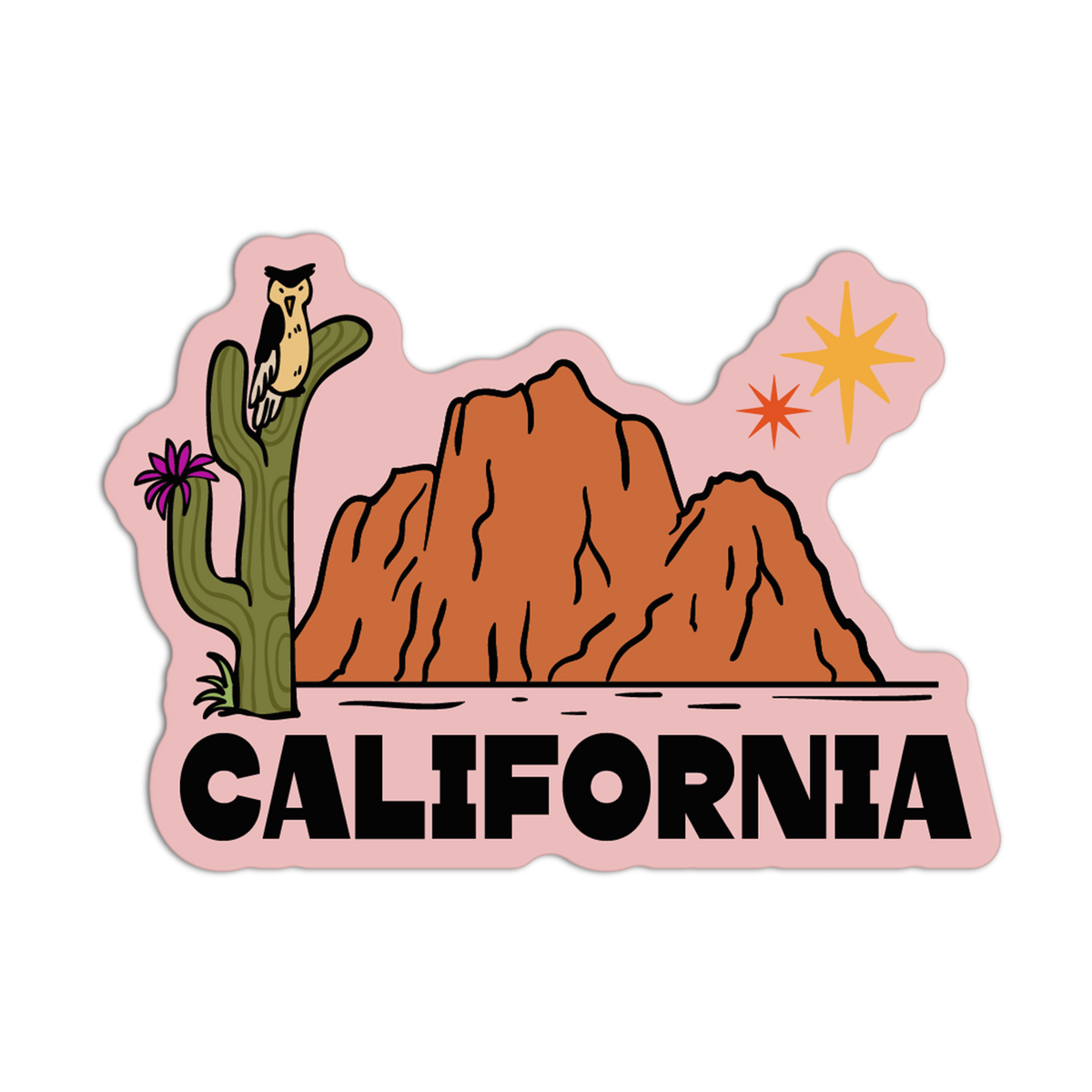 Desert Mountain - California Cowboy Vibe Sticker