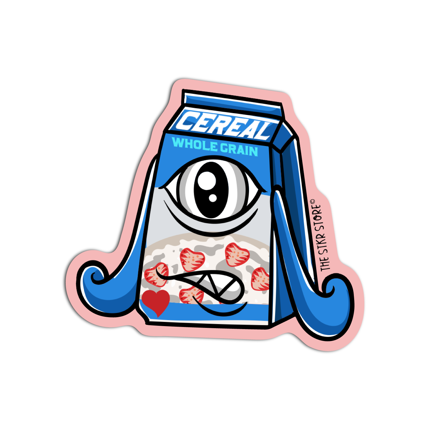 Cereal Whole Grain Pantry Monster Sticker