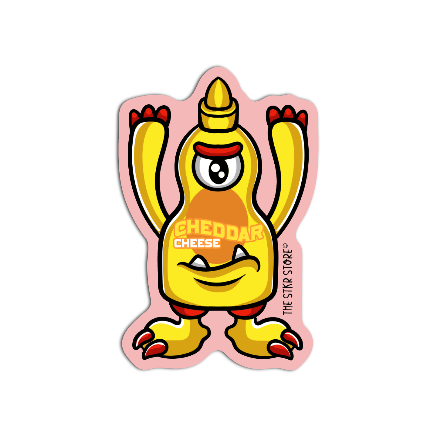 Cheddar Cheese Pantry Monster Sticker