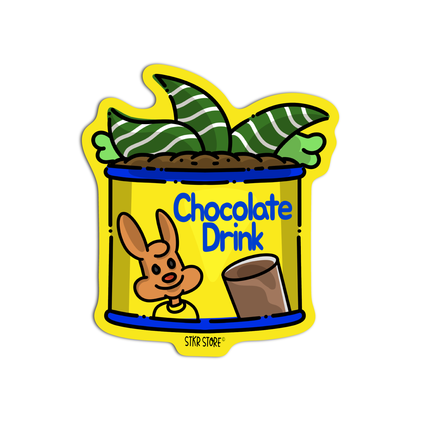 Plant in Chocolate Drink Planters Sticker