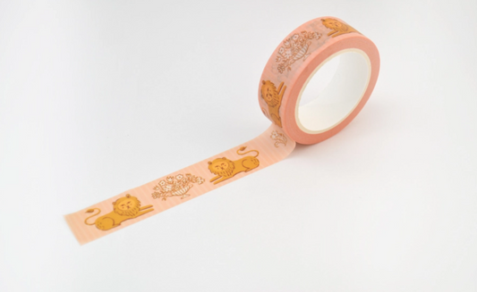 Decorative tape with cartoon character design on a white background