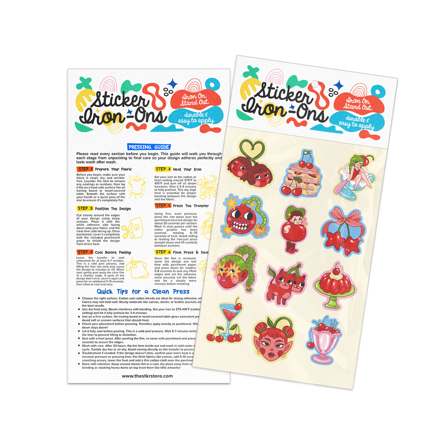 Cherry Sticker Iron-Ons