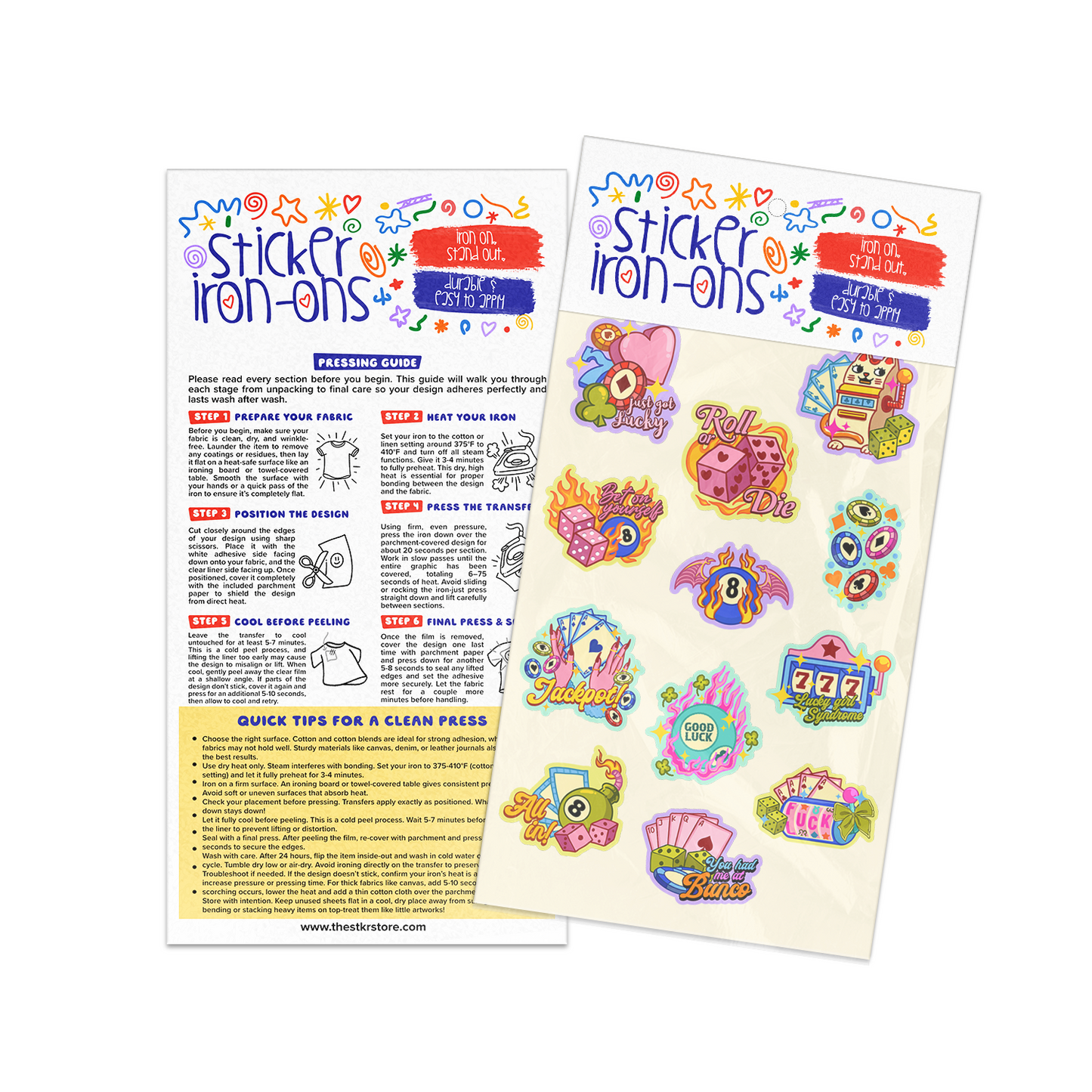 Girlie Gambling Sticker Iron-Ons