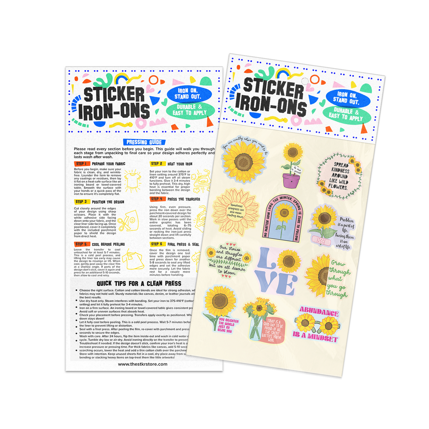Sunflower Sticker Iron-Ons