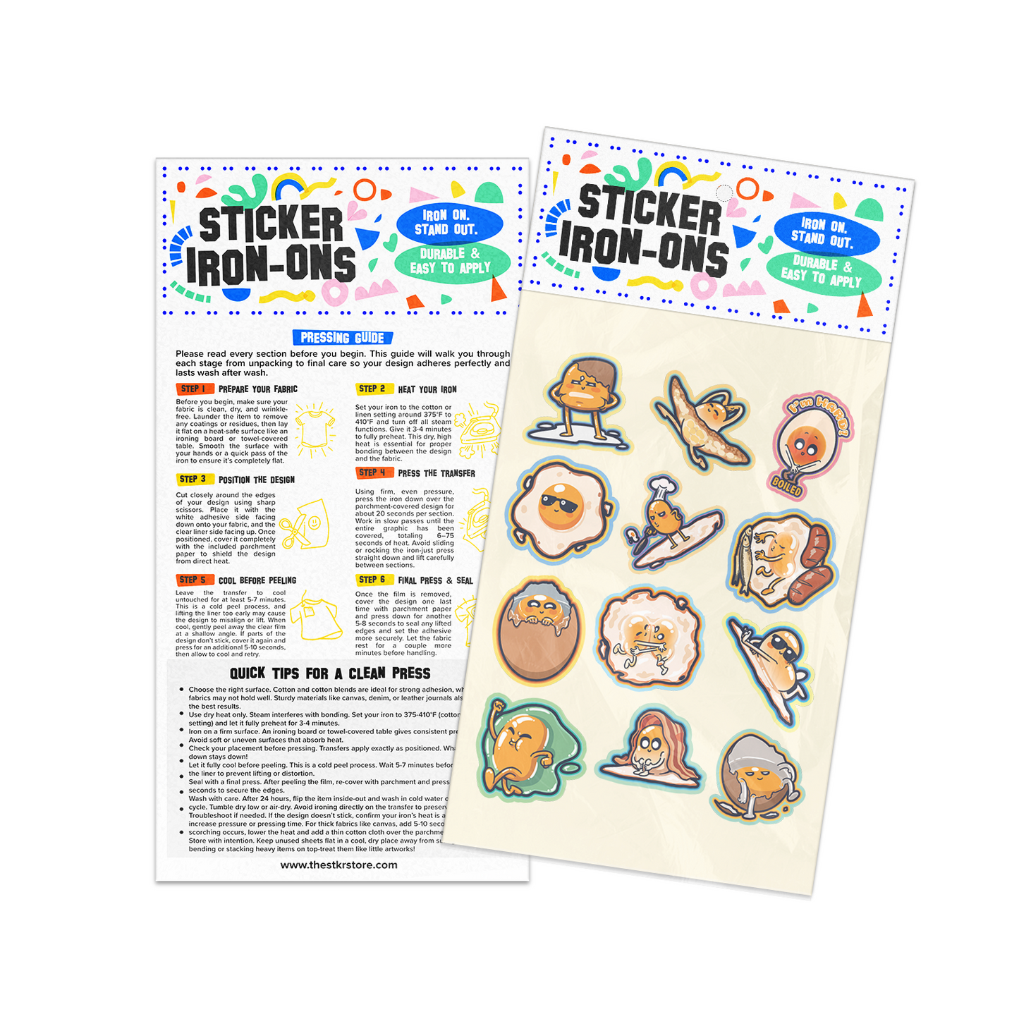 Egg Sticker Iron-Ons