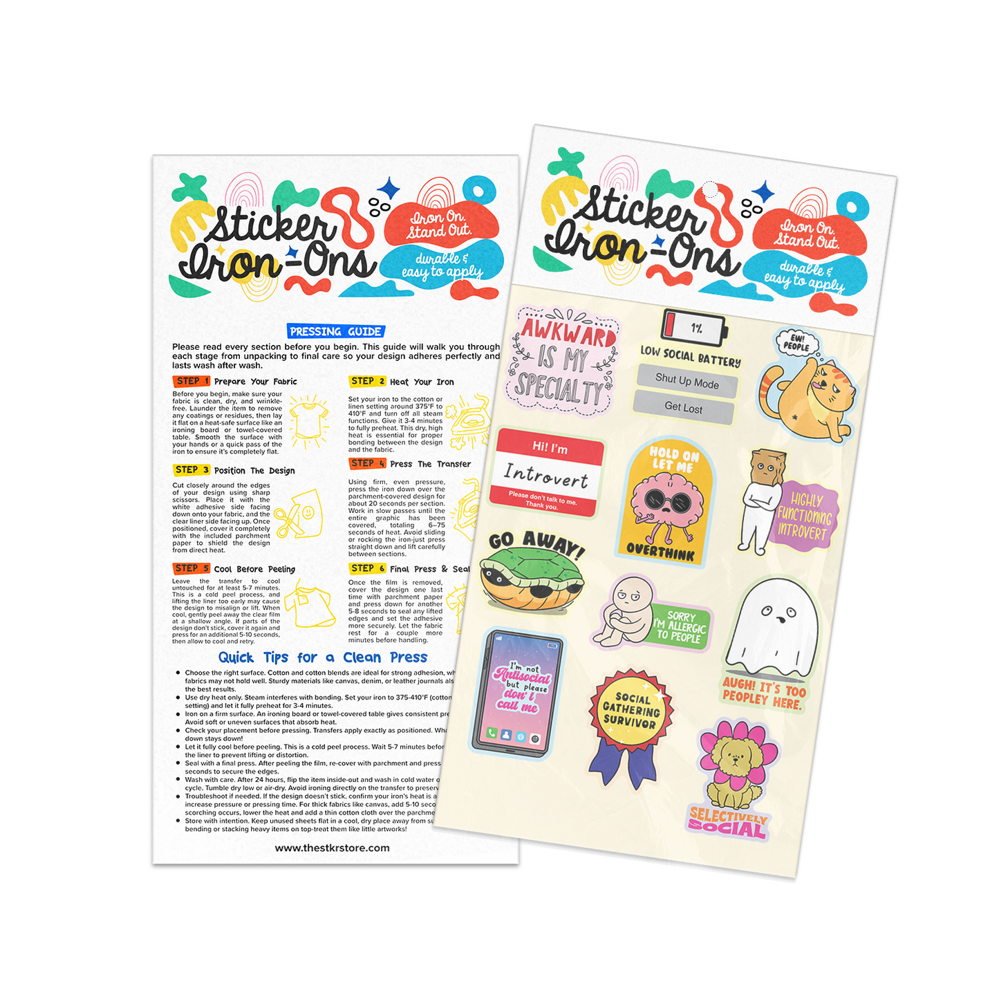 Introvert Sticker Iron-Ons