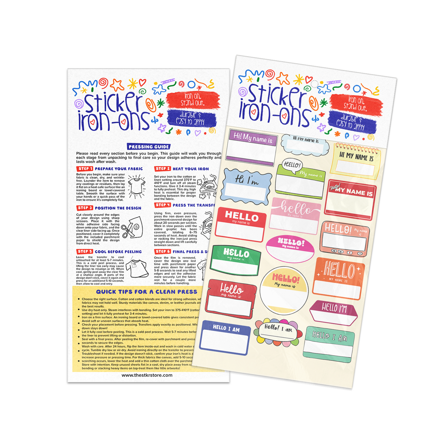 Name Tags Sticker Iron-Ons