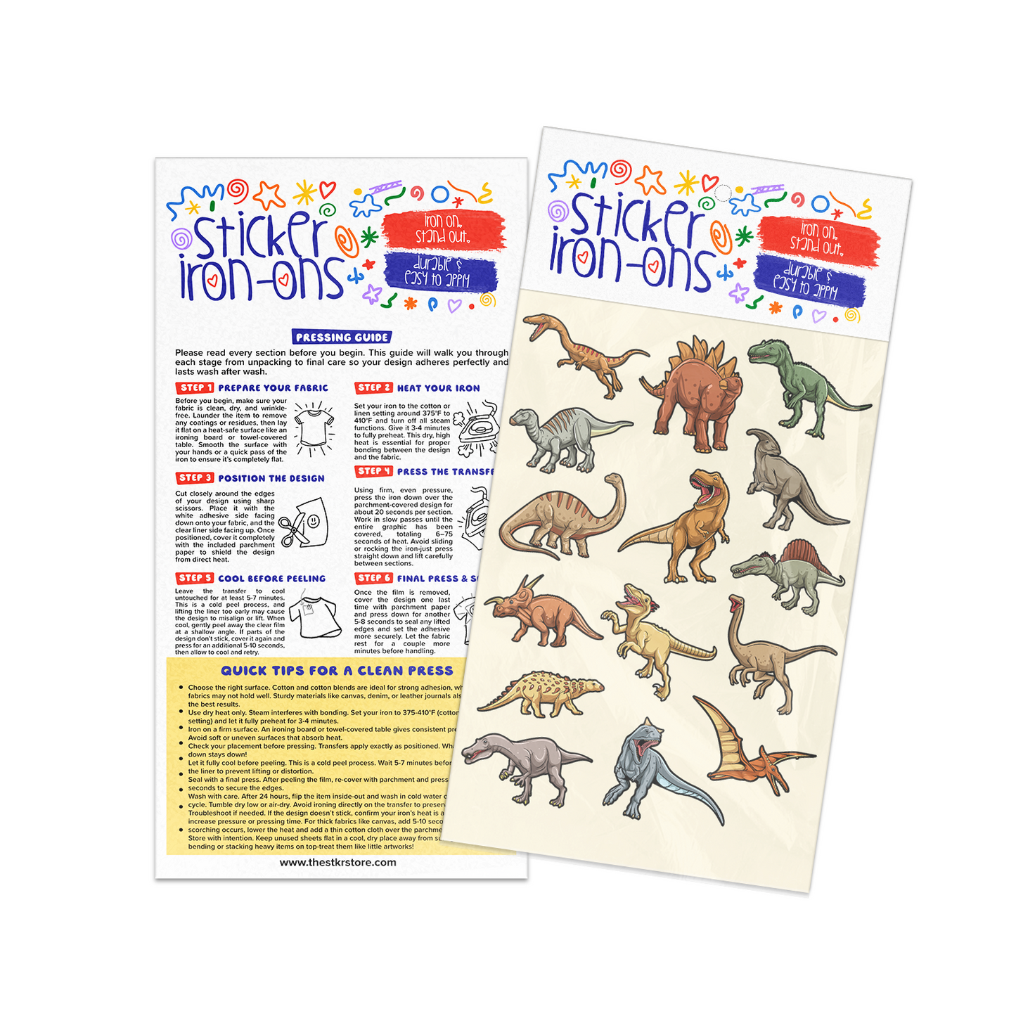 Dino Sticker Iron-Ons
