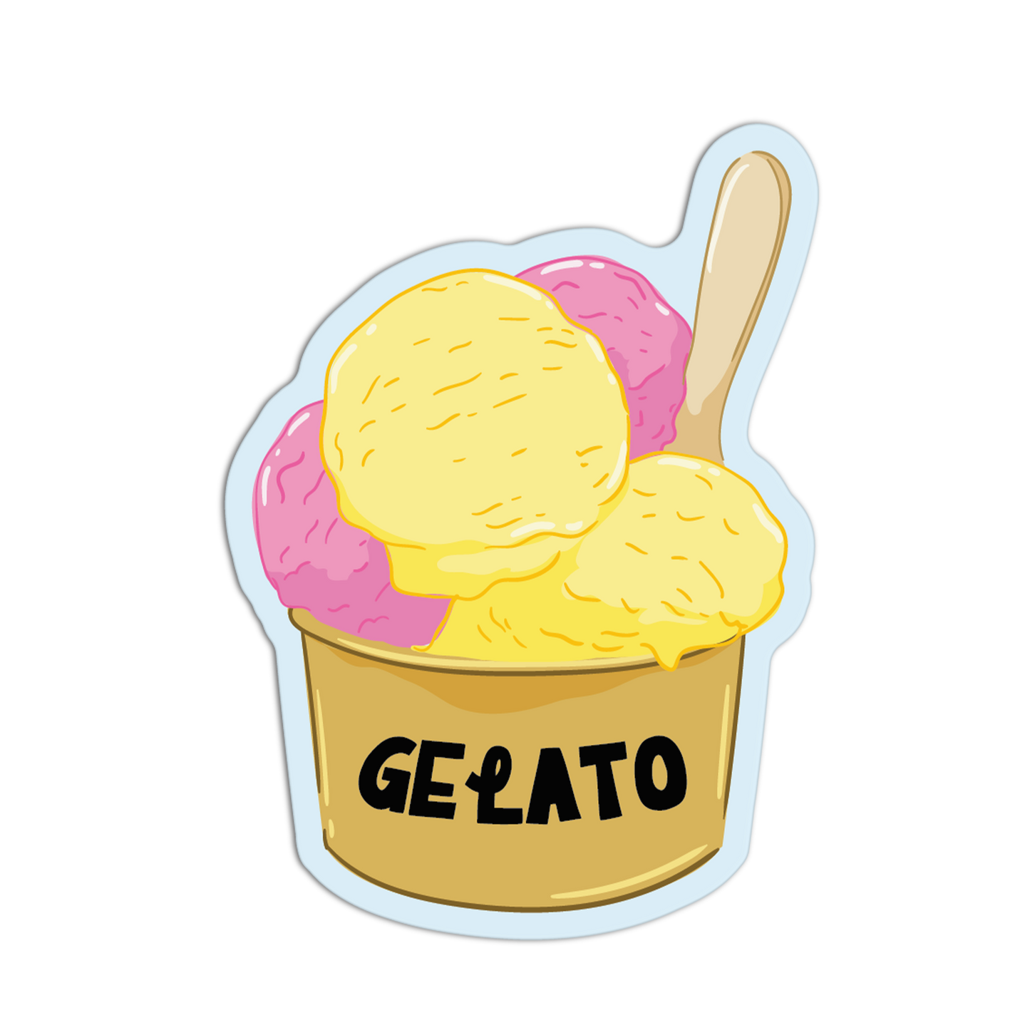 Cup of Gelato - Italian Vibes Sticker
