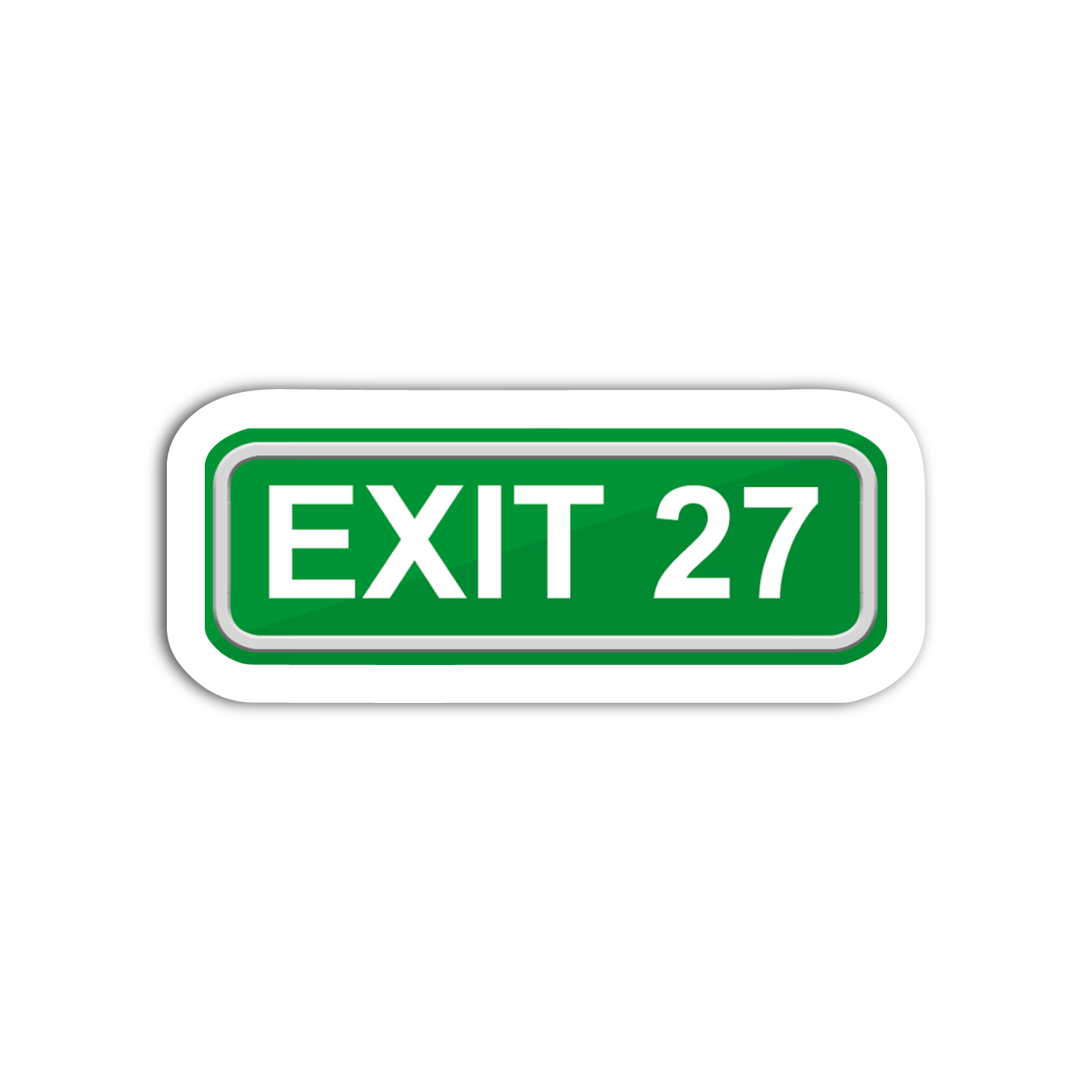 Exit 27 Freeway Sign Sticker