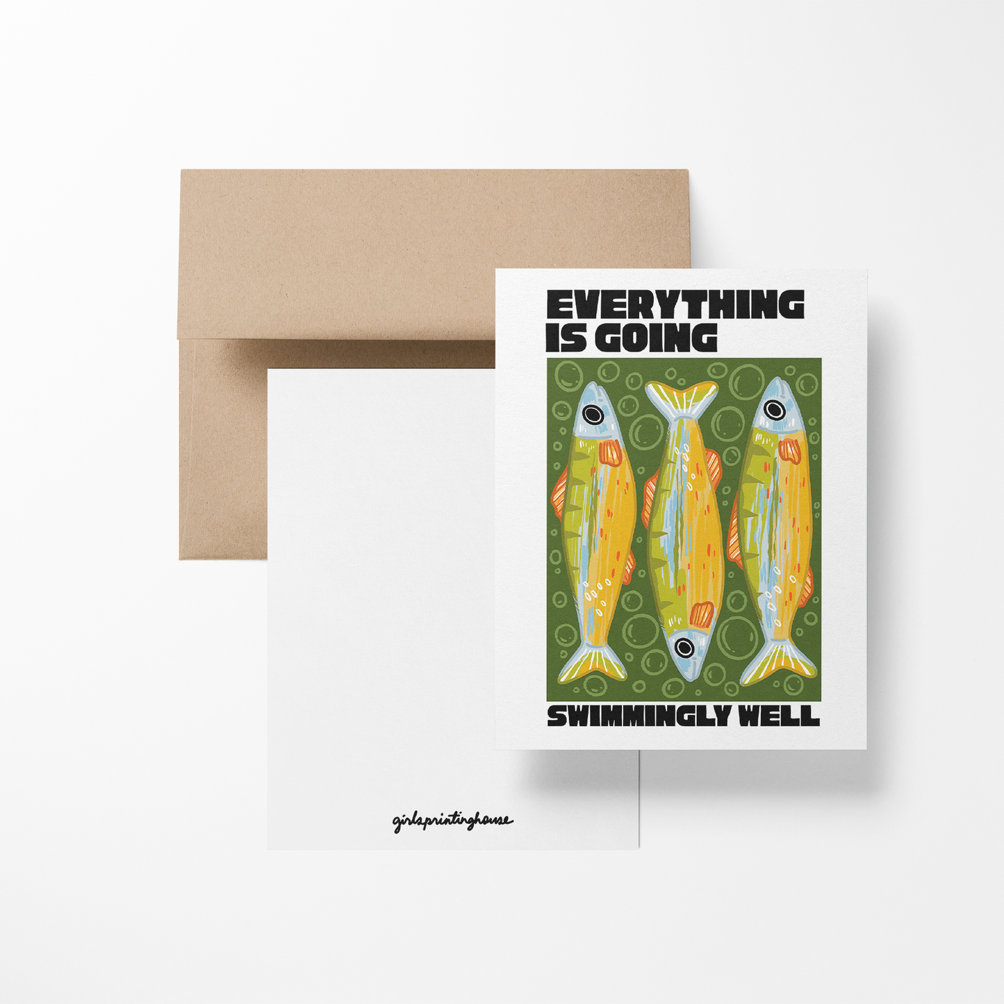 Everything Is Going Swimmingly Well Greeting Card