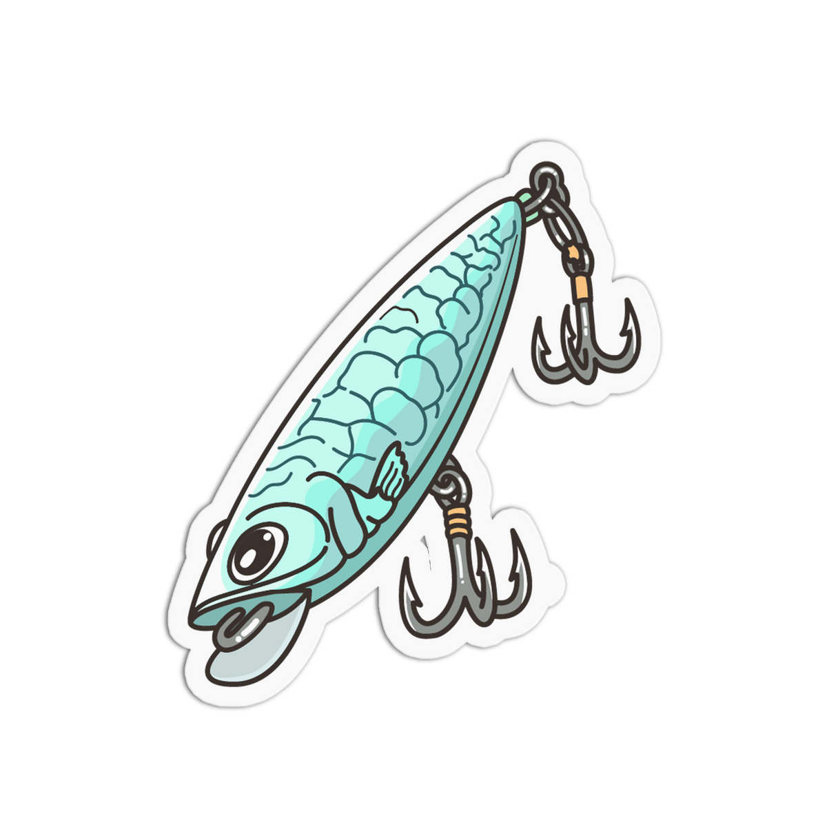 Blue Minnow - Fishing Lure Sticker