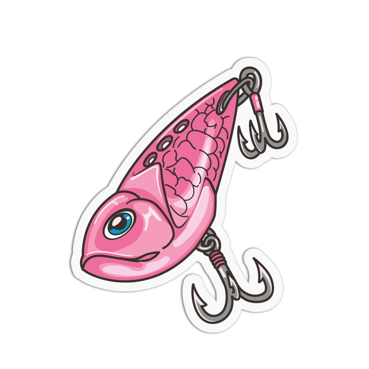 Pink Spoon - Fishing Lure Sticker