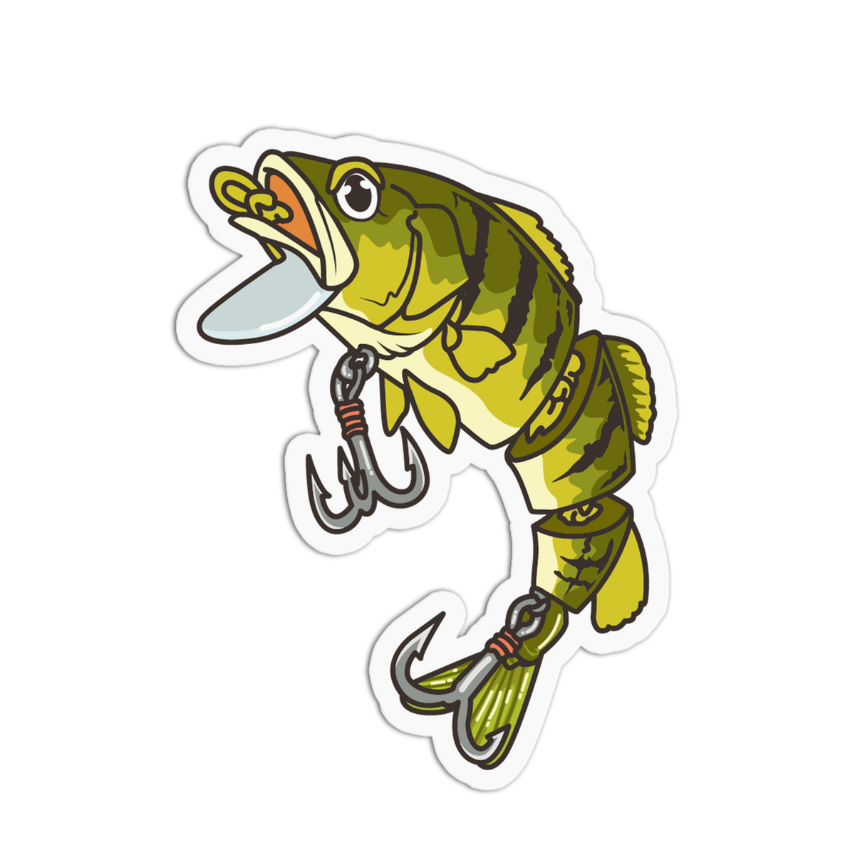 Segmented Swimbait - Fishing Lure Sticker
