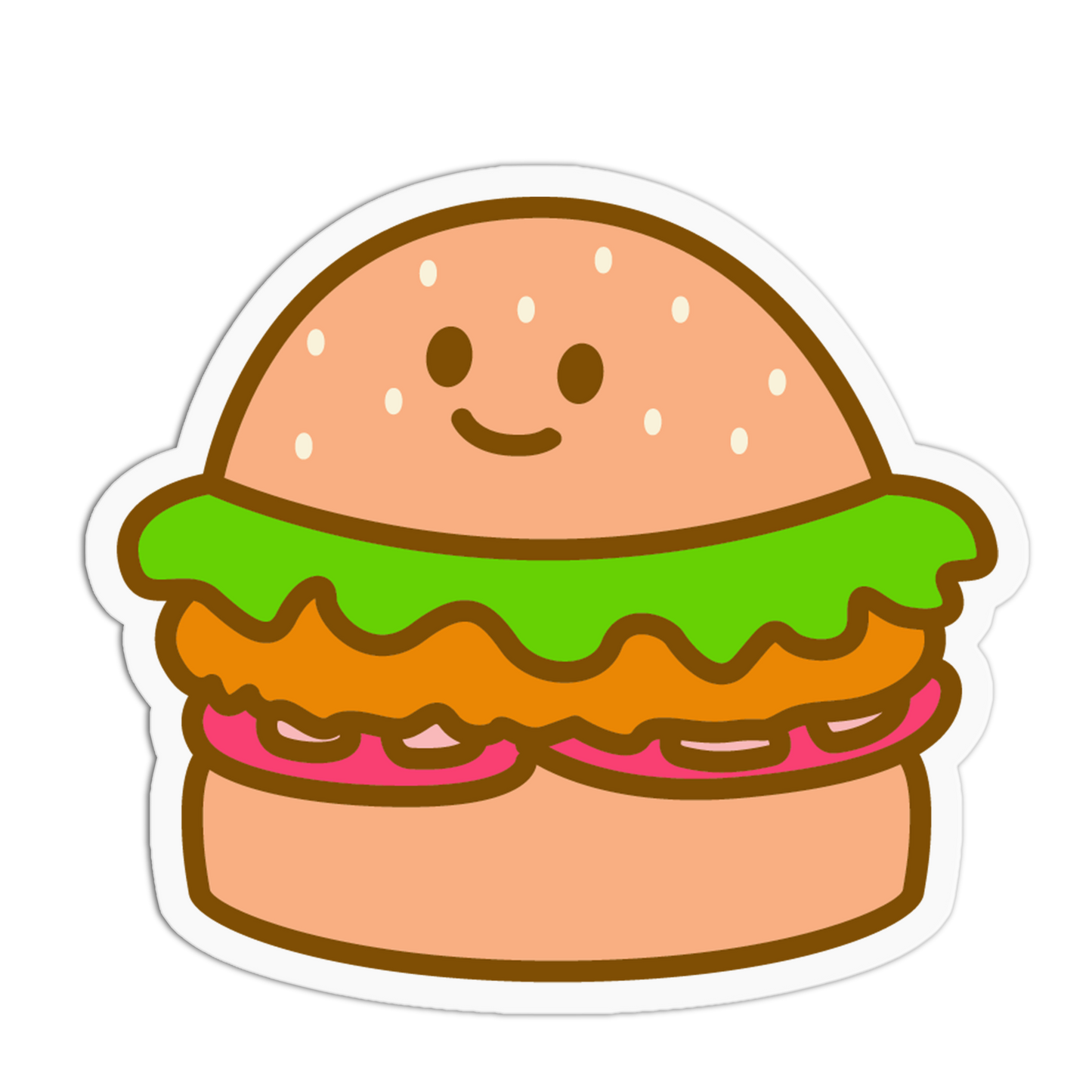 Yummy Burger Food Friends Sticker