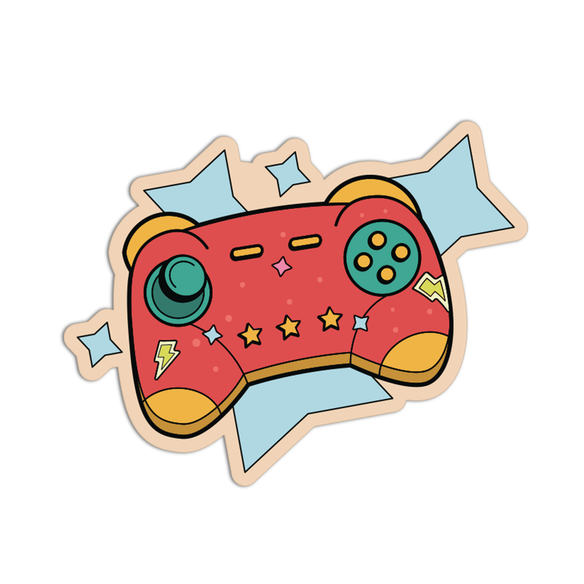 Gamepad Controller Gaming Accessories Sticker