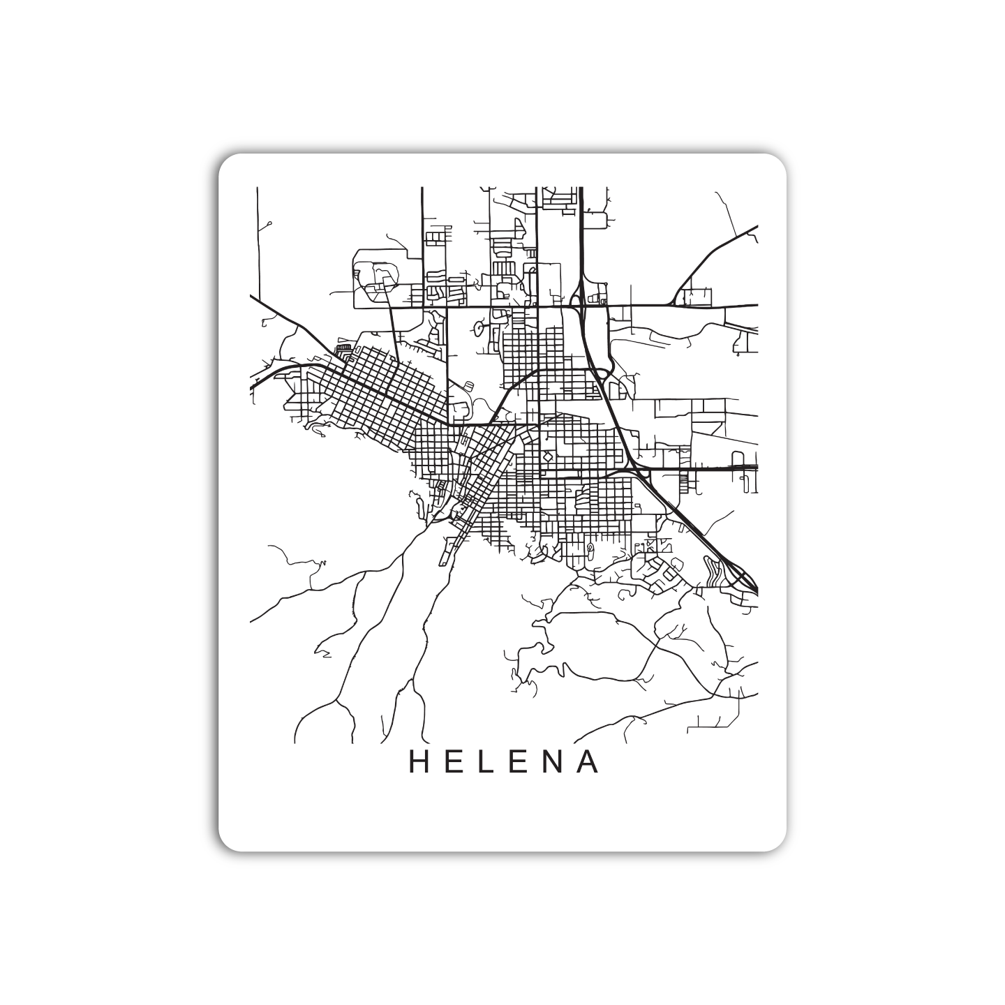 Helena U.S. Street Map Sticker