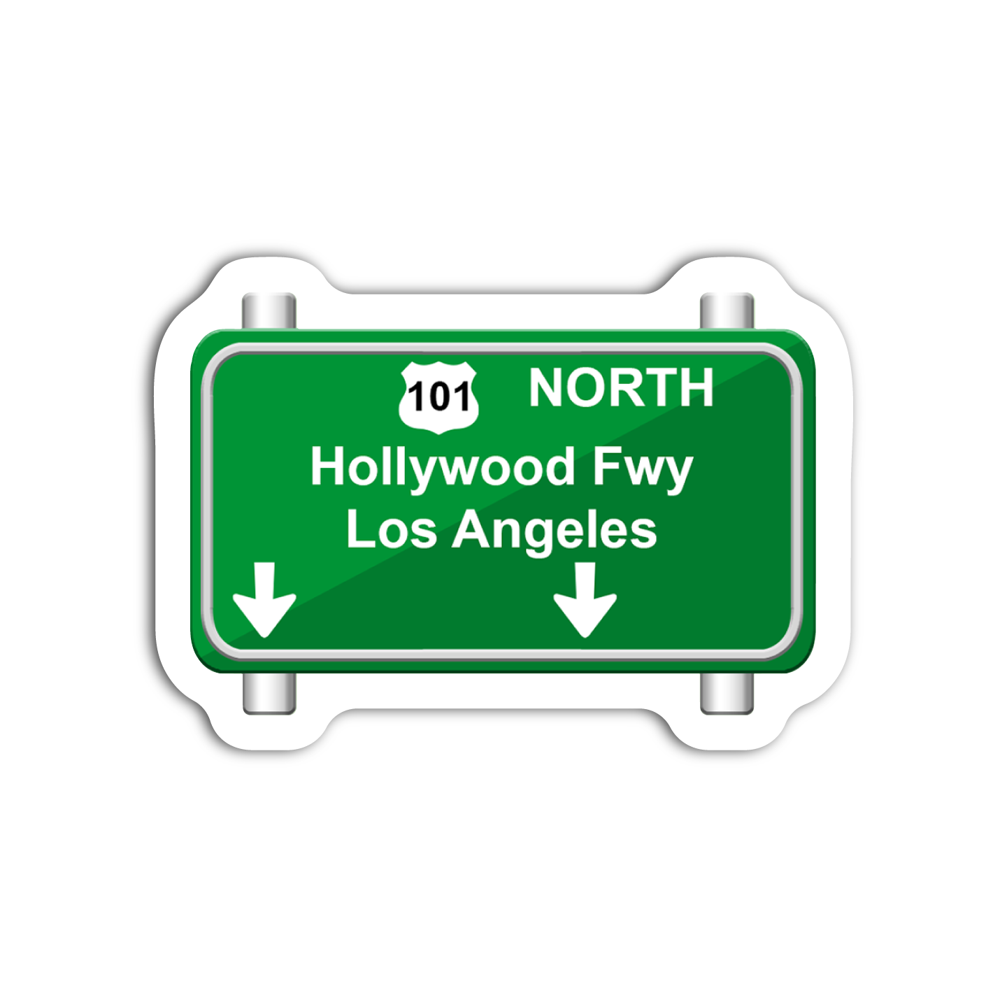 Hollywood Fwy Freeway Sign Sticker
