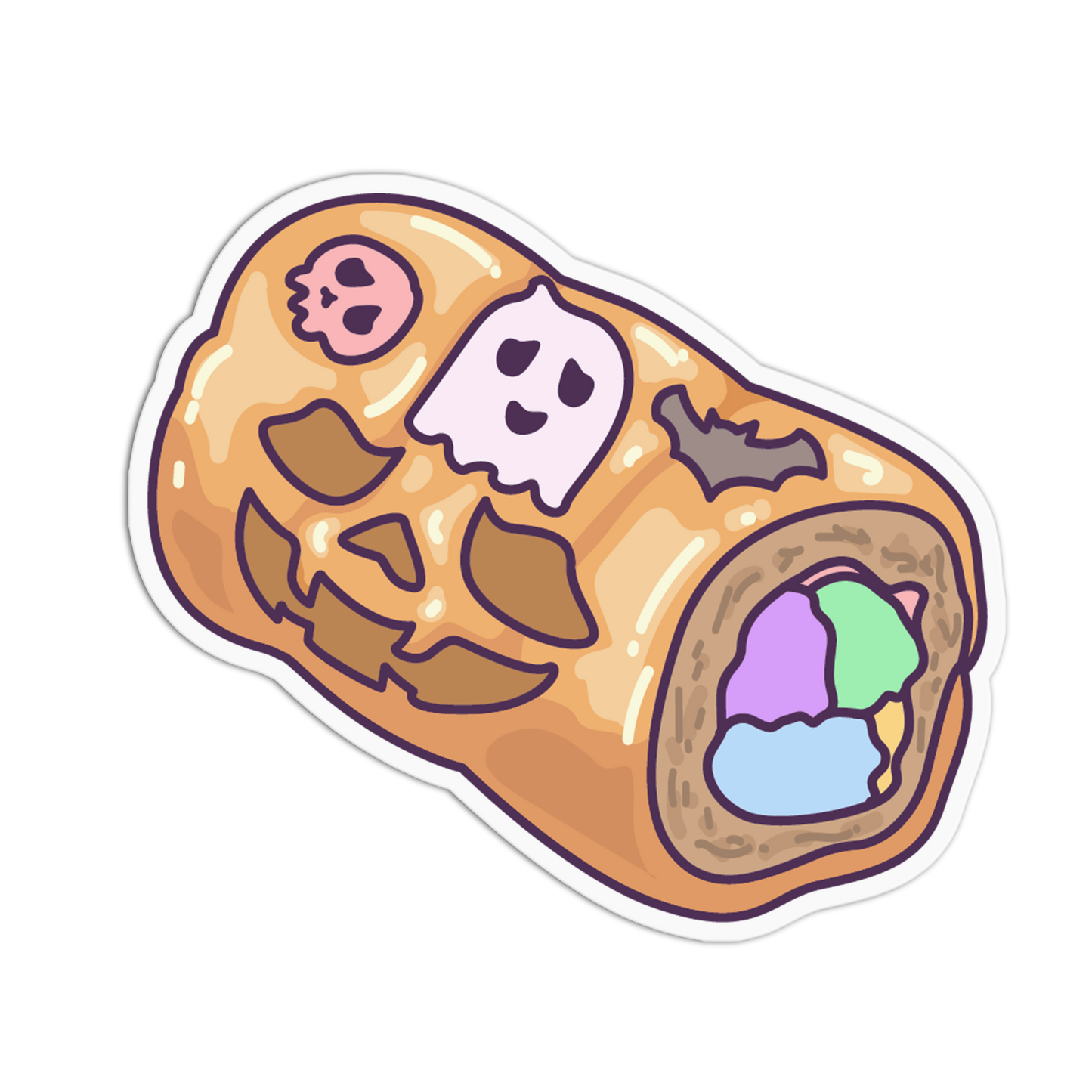 Pumpkin Roll Halloween Special Sticker