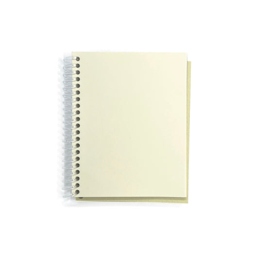 Cream Spiral Notebook Round Flower Vase