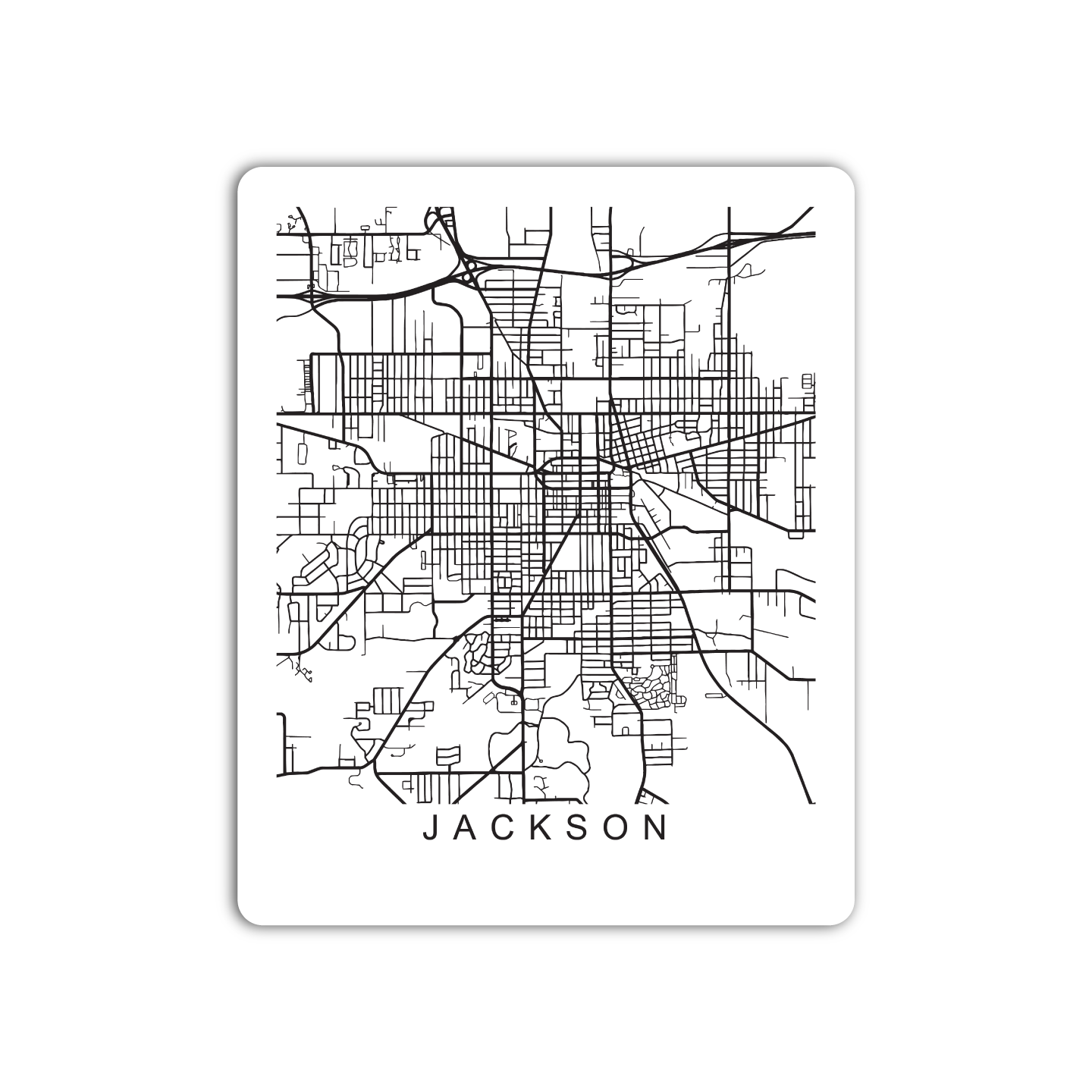 Jackson U.S. Street Map Sticker