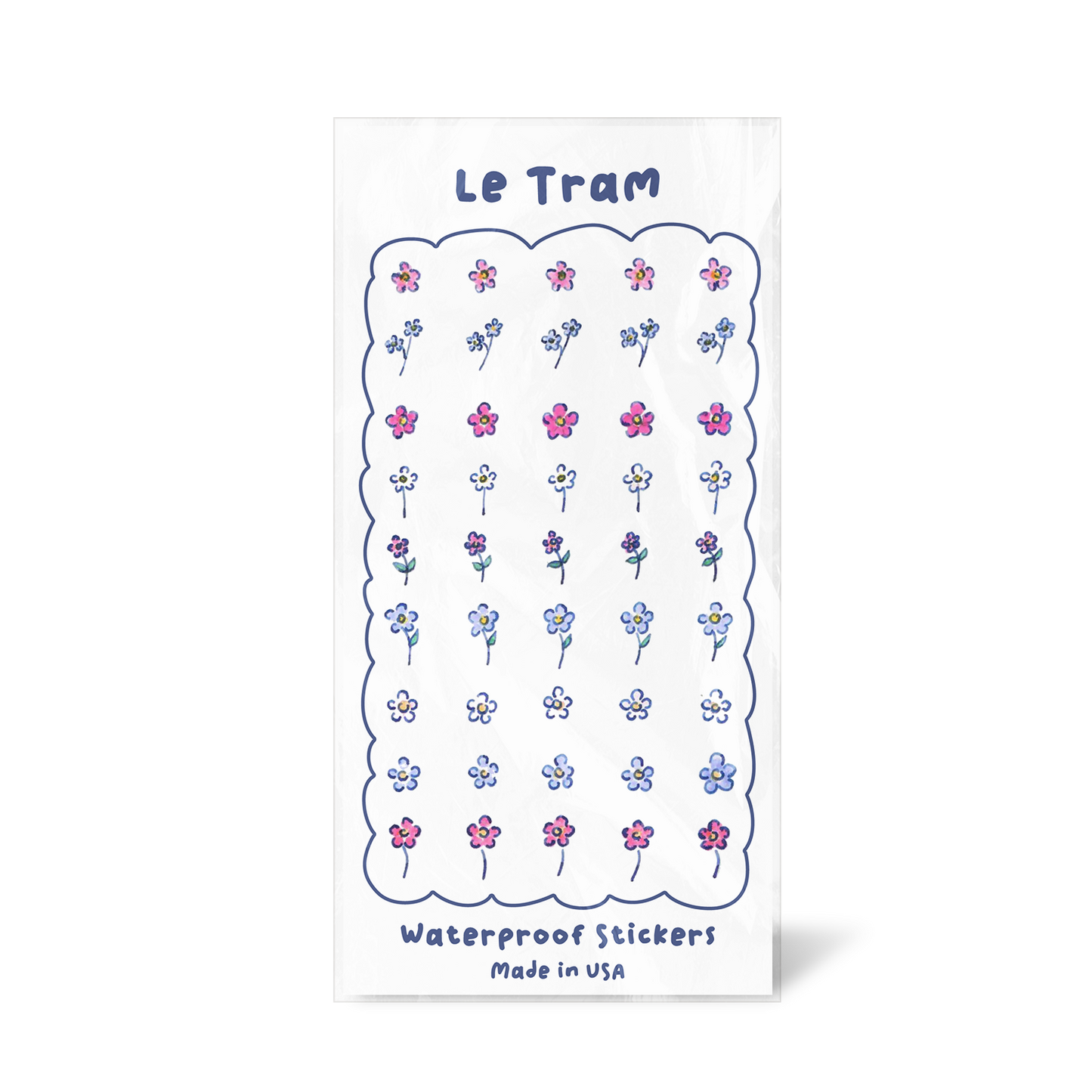 Le Tram Flowers - Clear Sticker Sheet