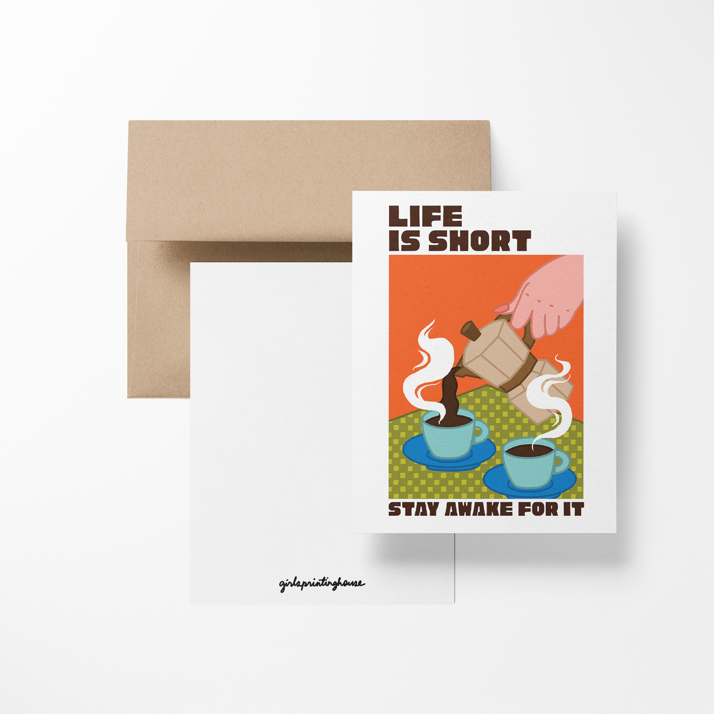 Life Is Short Stay Awake For It Greeting Card