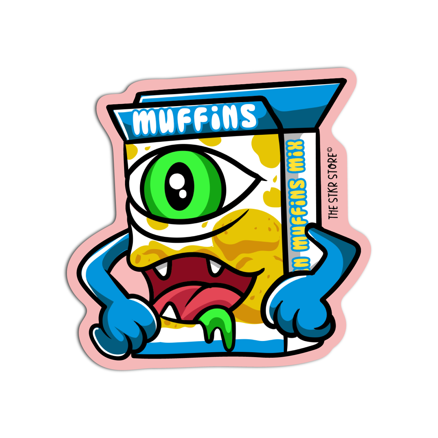 Muffins Mix Pantry Monster Sticker