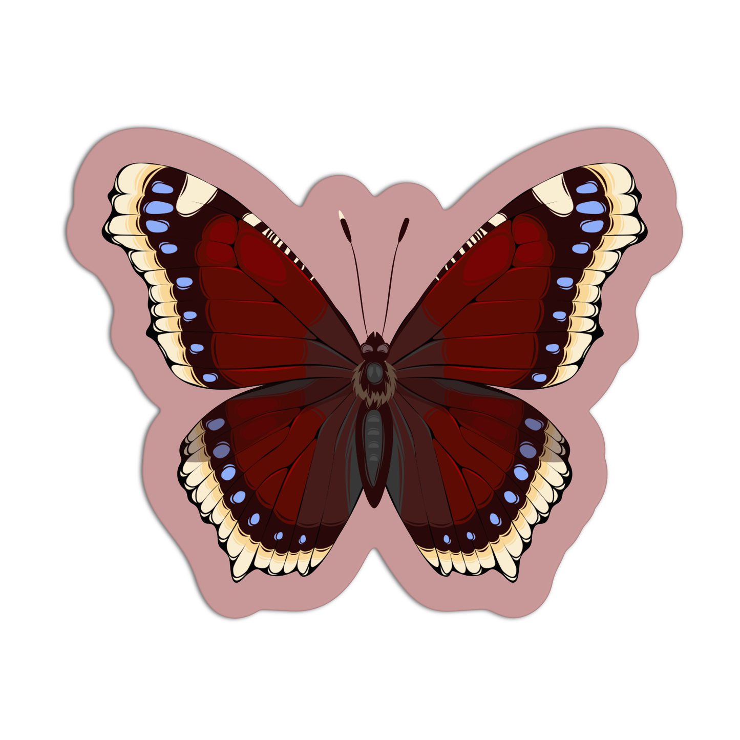 Mourning cloak butterfly Sticker