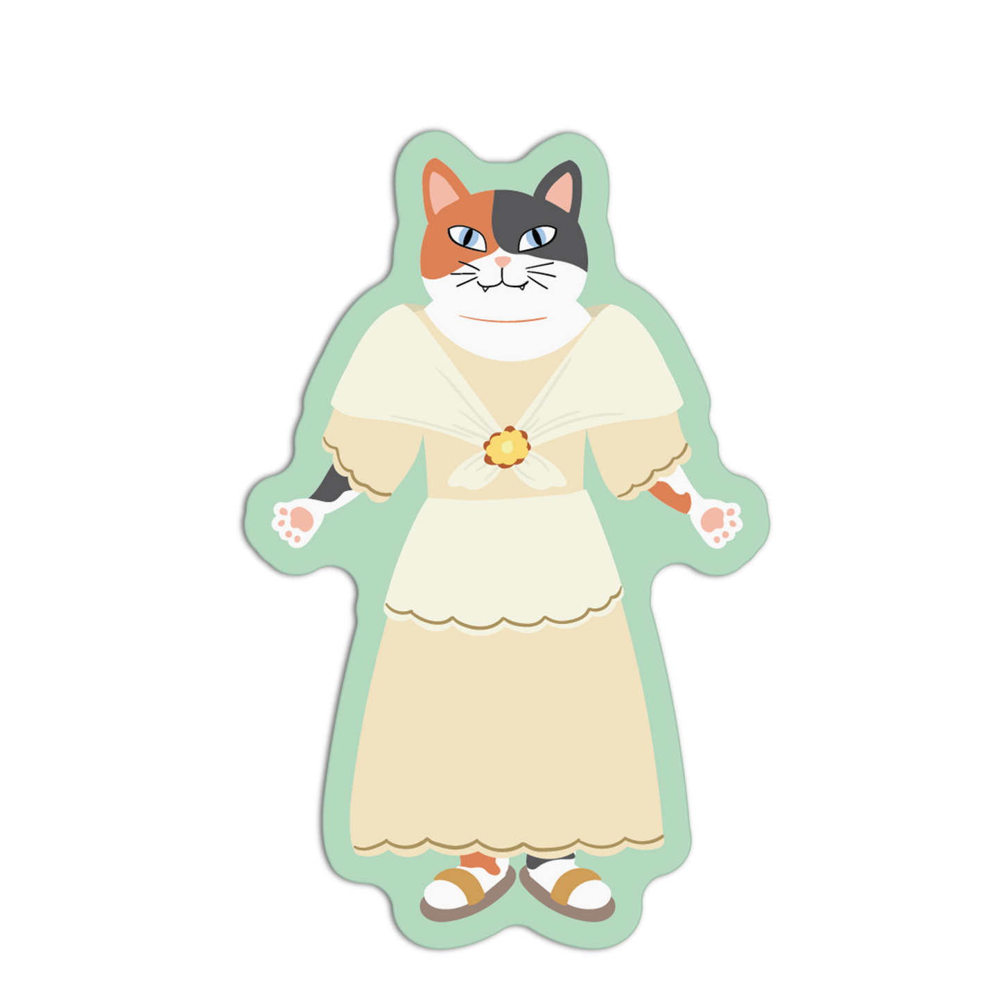 Multi-Colored Filipiniana Cats Textured Stickers