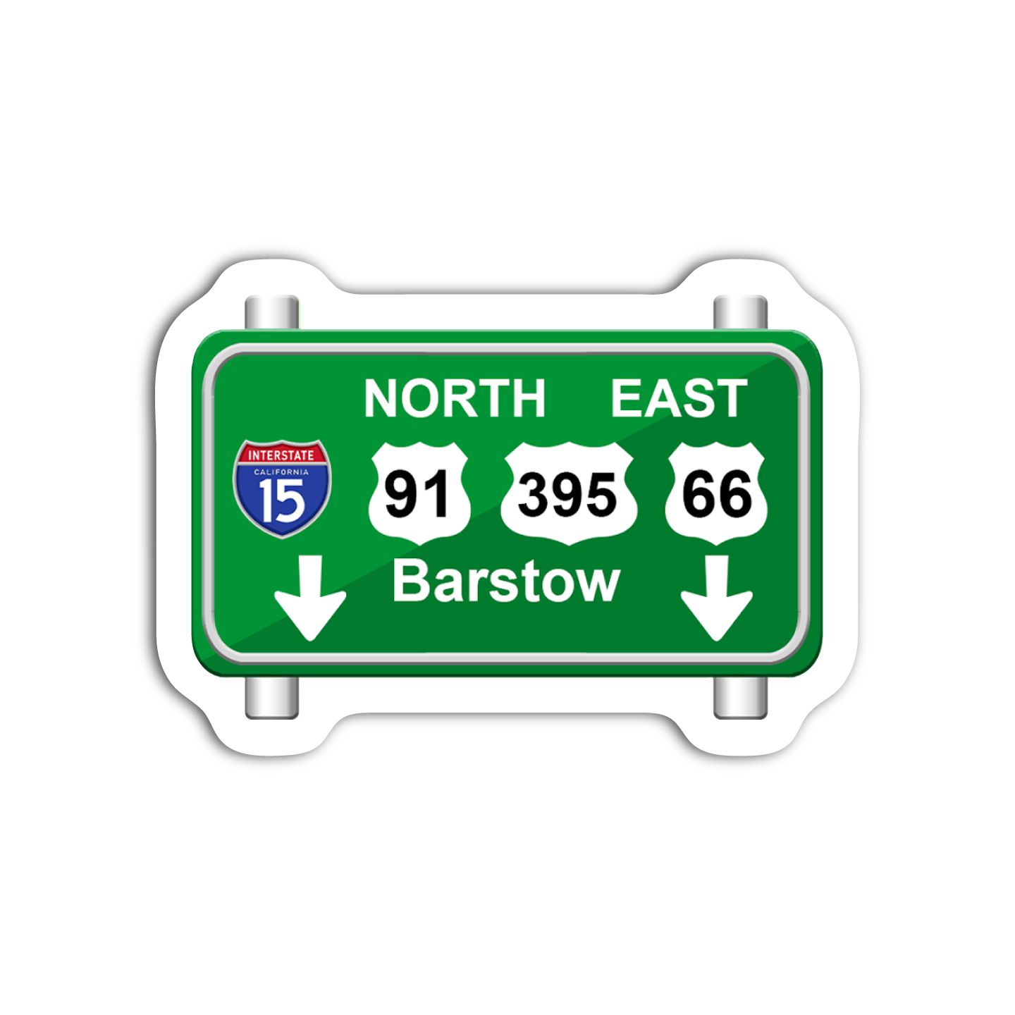 Barstow Freeway Sign Sticker