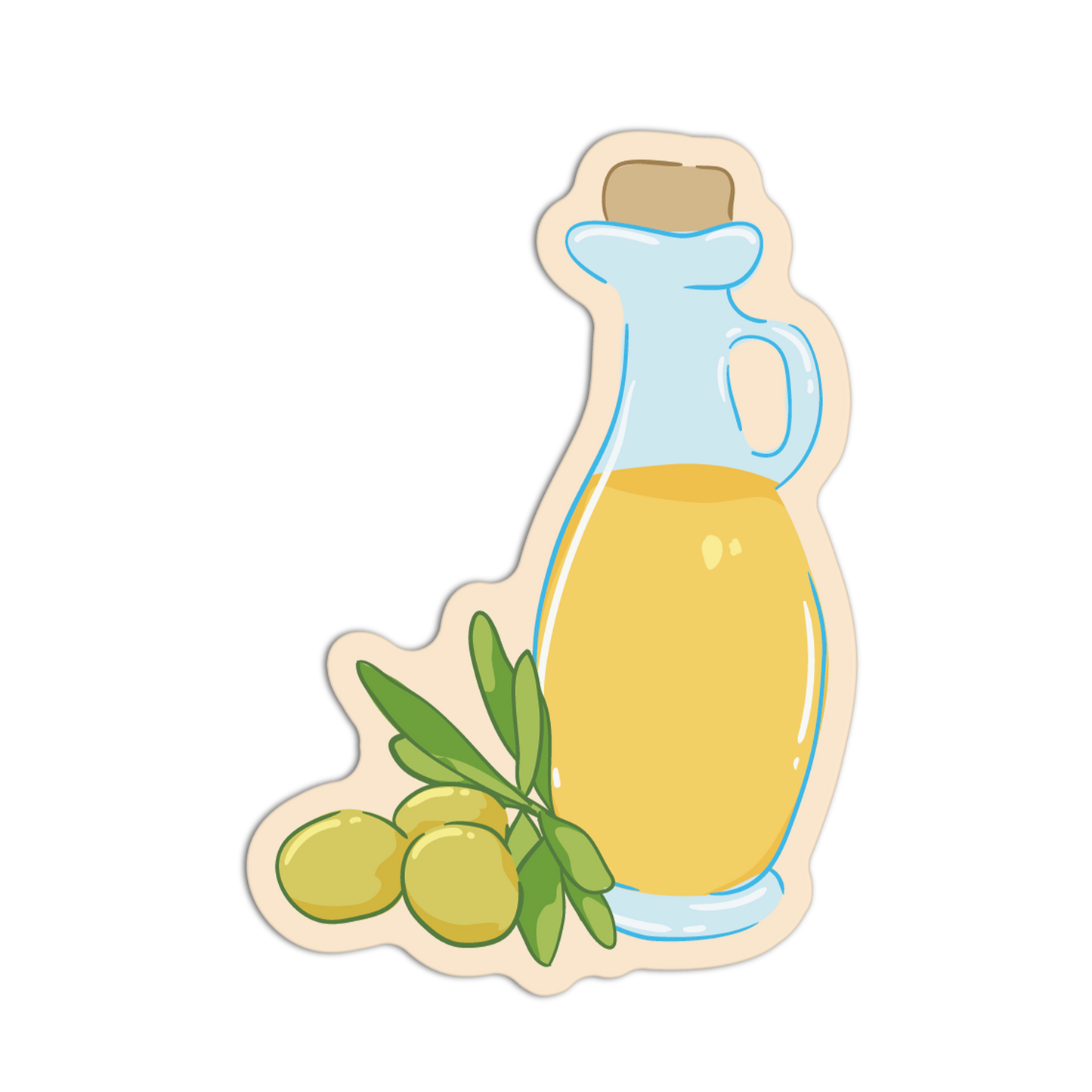 Olive Oil Bottle - Italian Vibes Sticker - The Stkr Store