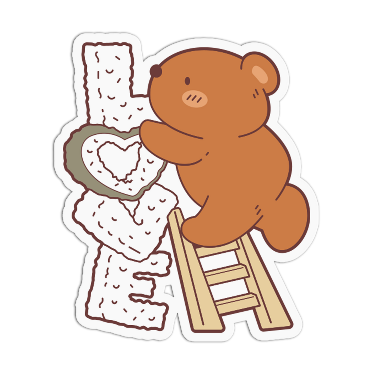 Ladder Climb - Onigiri Bear Sticker