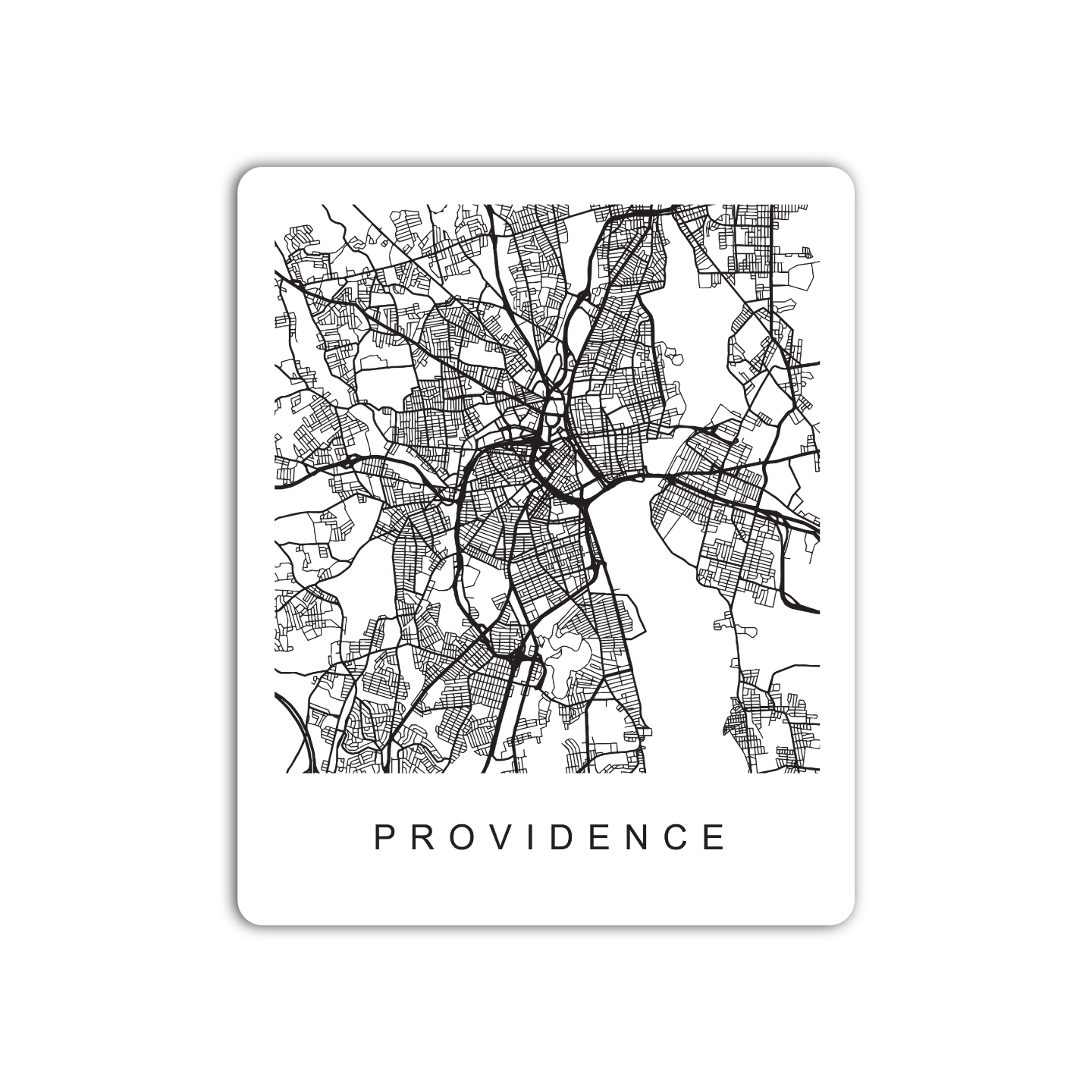 Providence U.S. Street Map Sticker