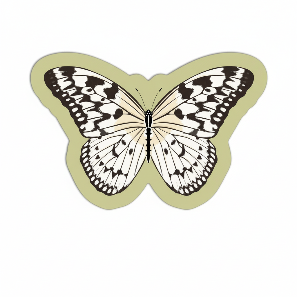 Paper Kite (Idea leuconoe) Sticker