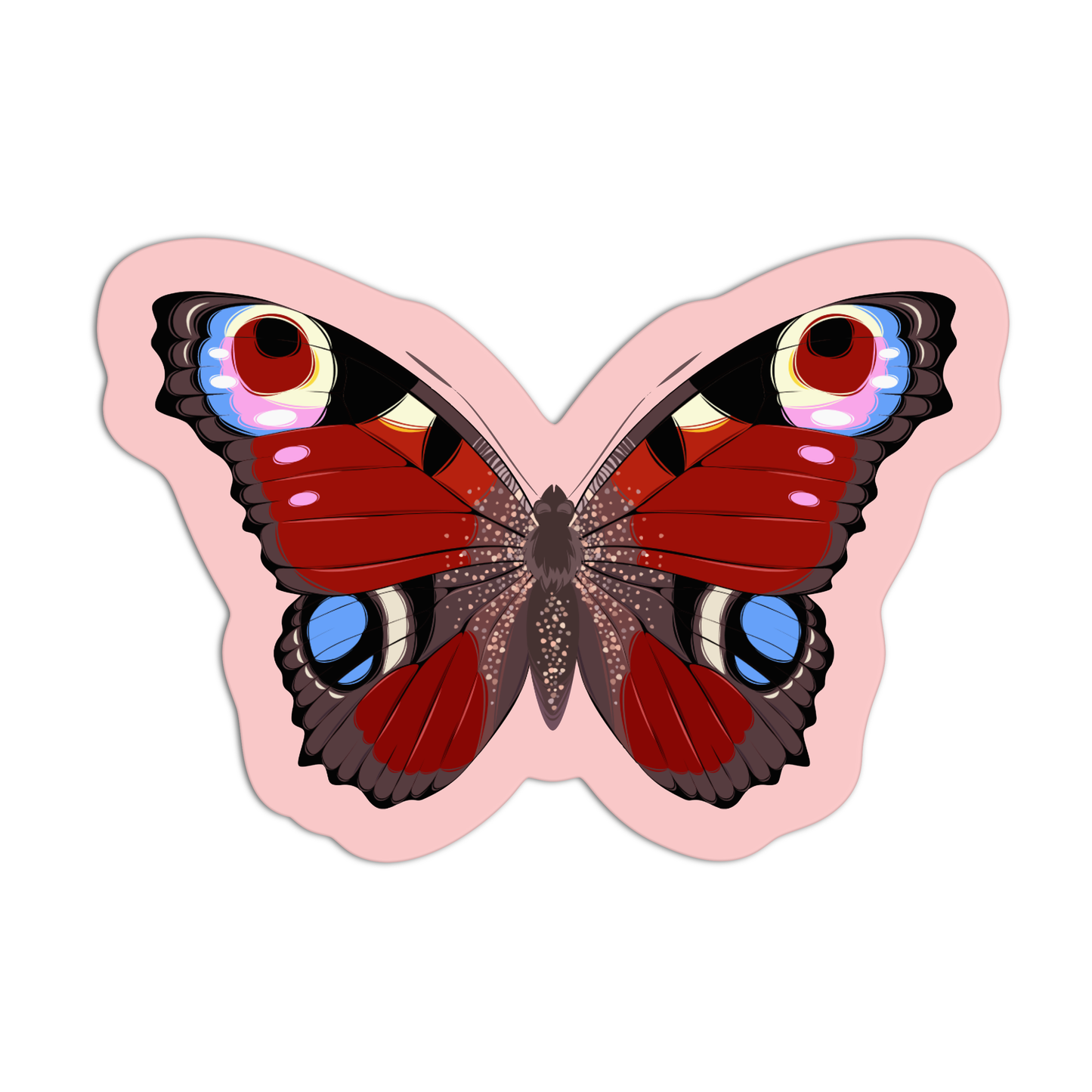 Peacock butterfly Sticker
