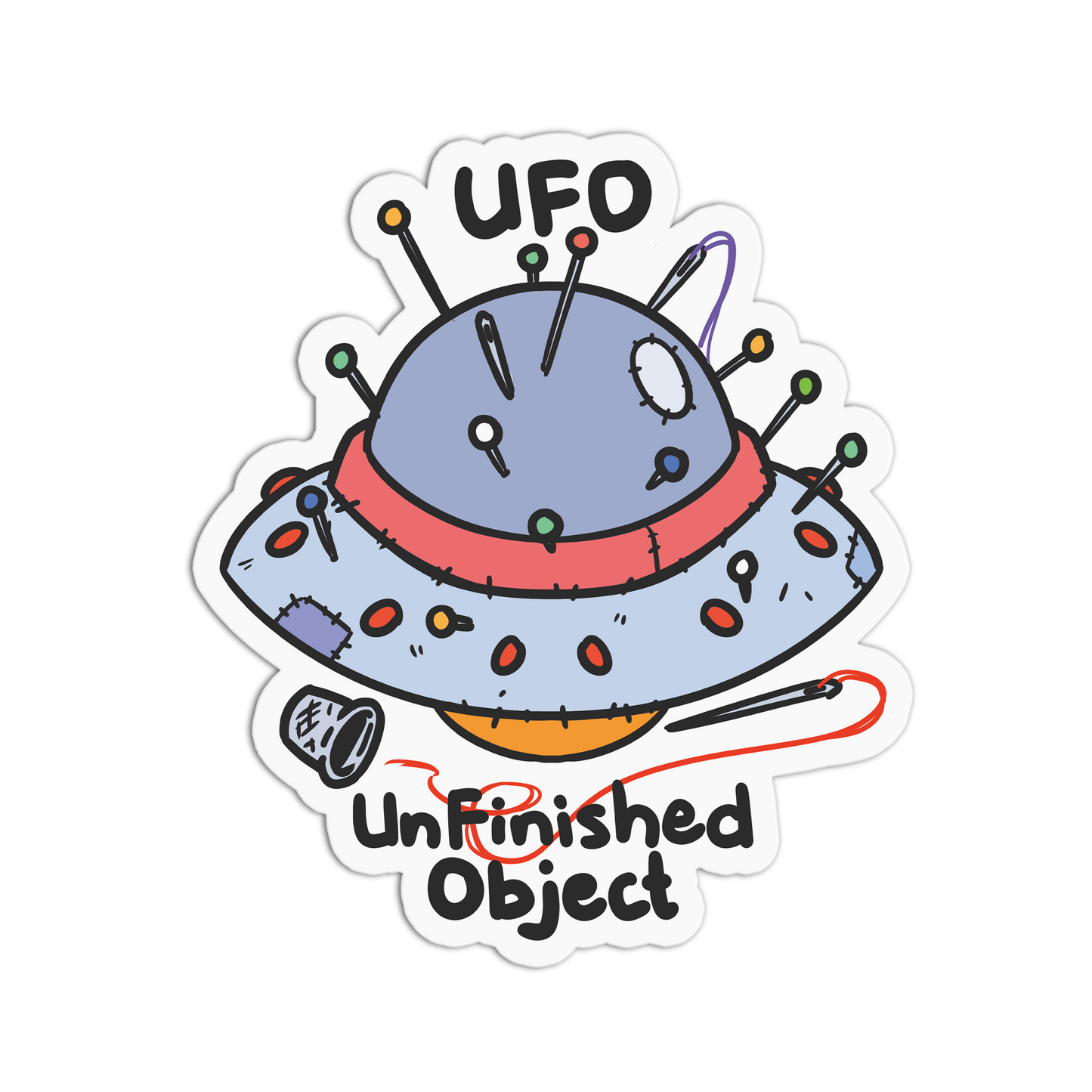 Cosmic Craft - Push Cushion Sticker - The Stkr Store