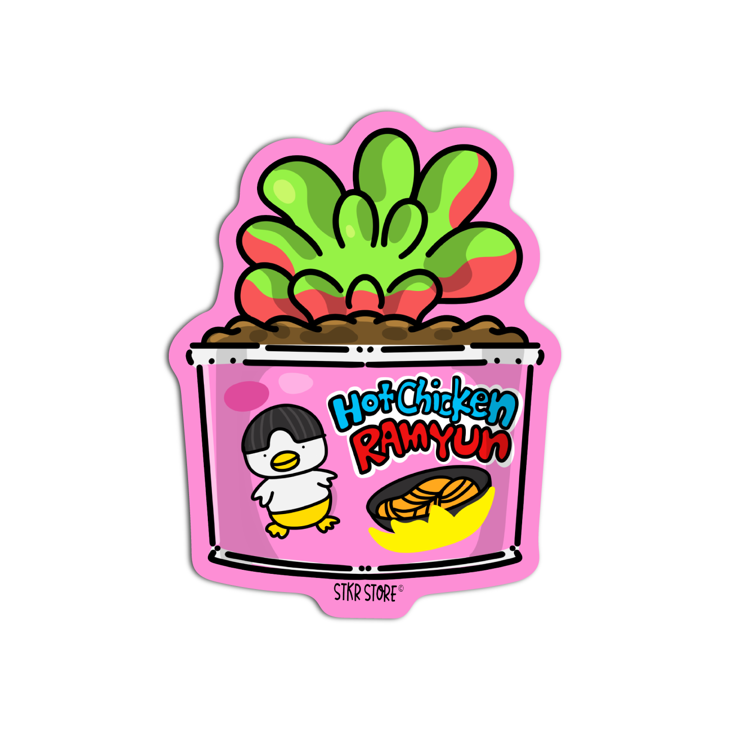 Plant in Ramyun Planters Sticker