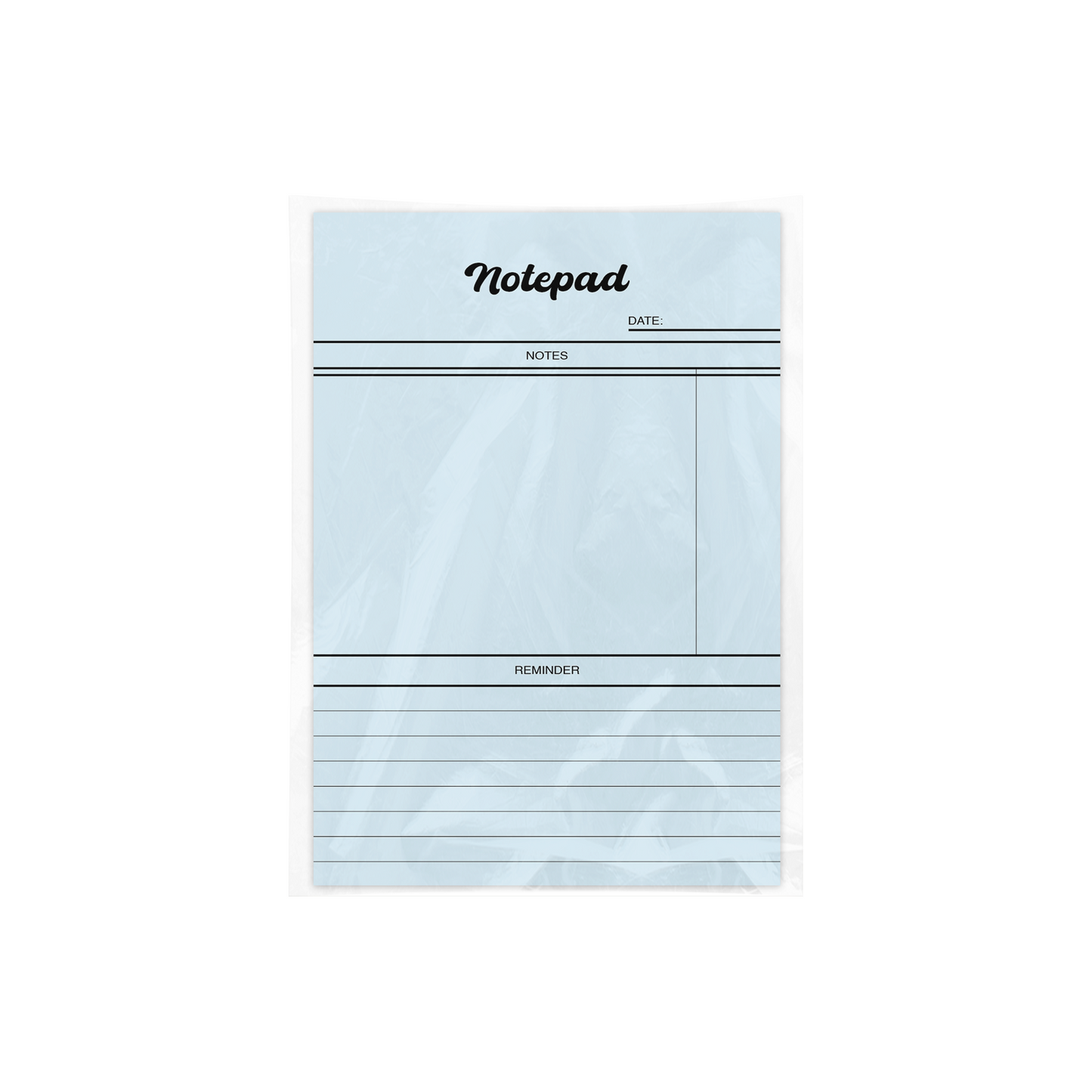 Light Blue Notepad - A7 Memo Pad