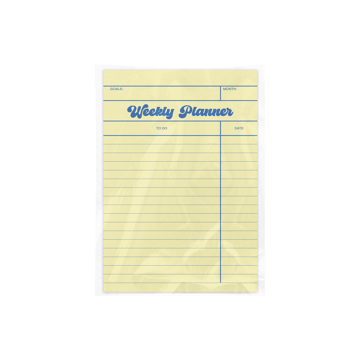 Yellow Weekly Planner - A7 Memo Pad