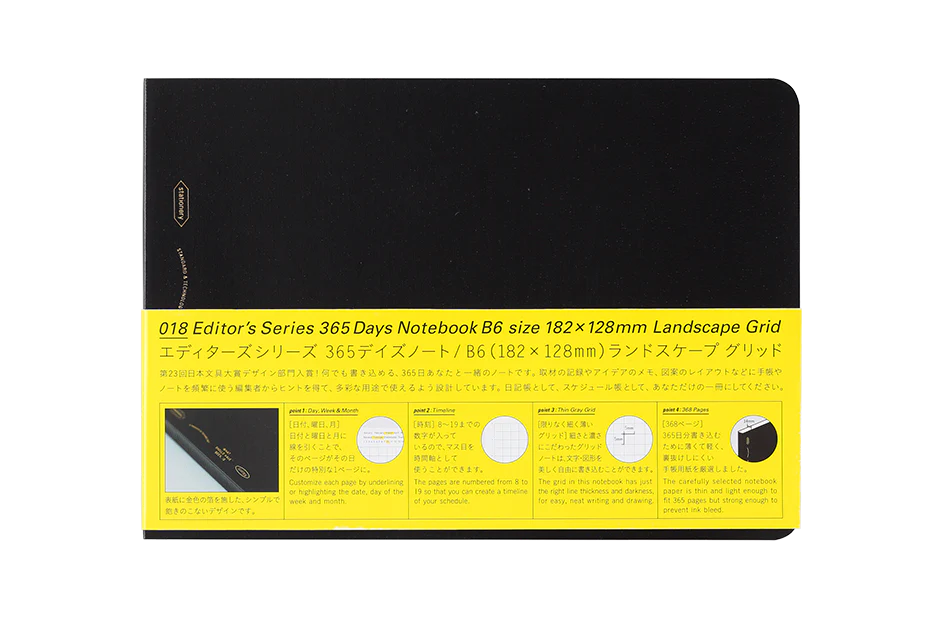 365 Days Notebook Grid B6 Landscape - The Stkr Store