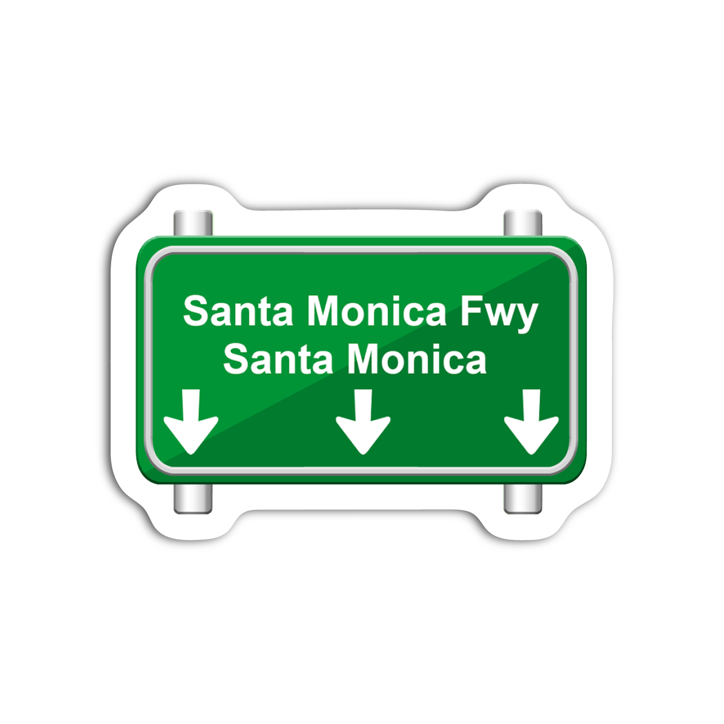 Santa Monica Fwy Freeway Sign Sticker