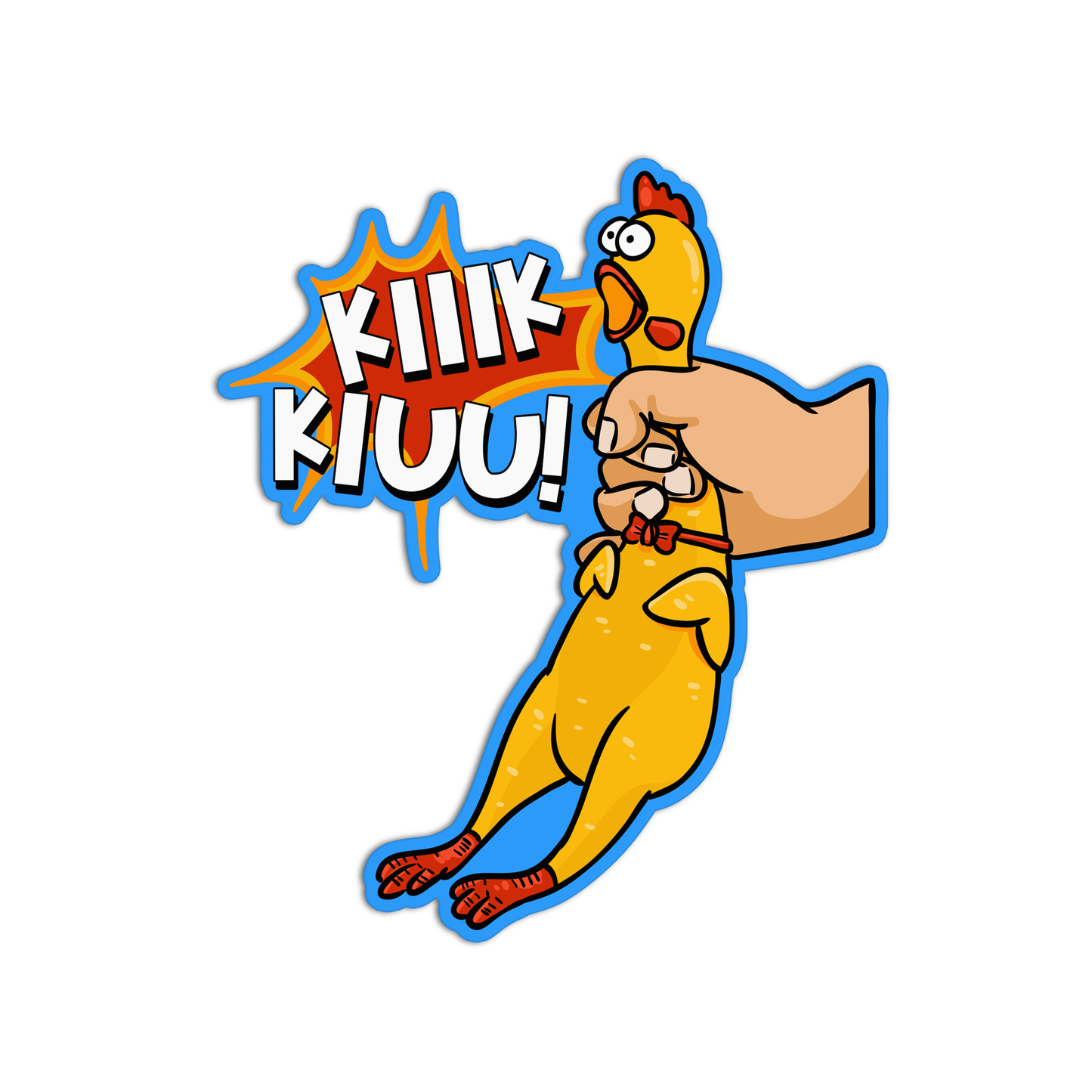 Screaming Chicken choked Sticker