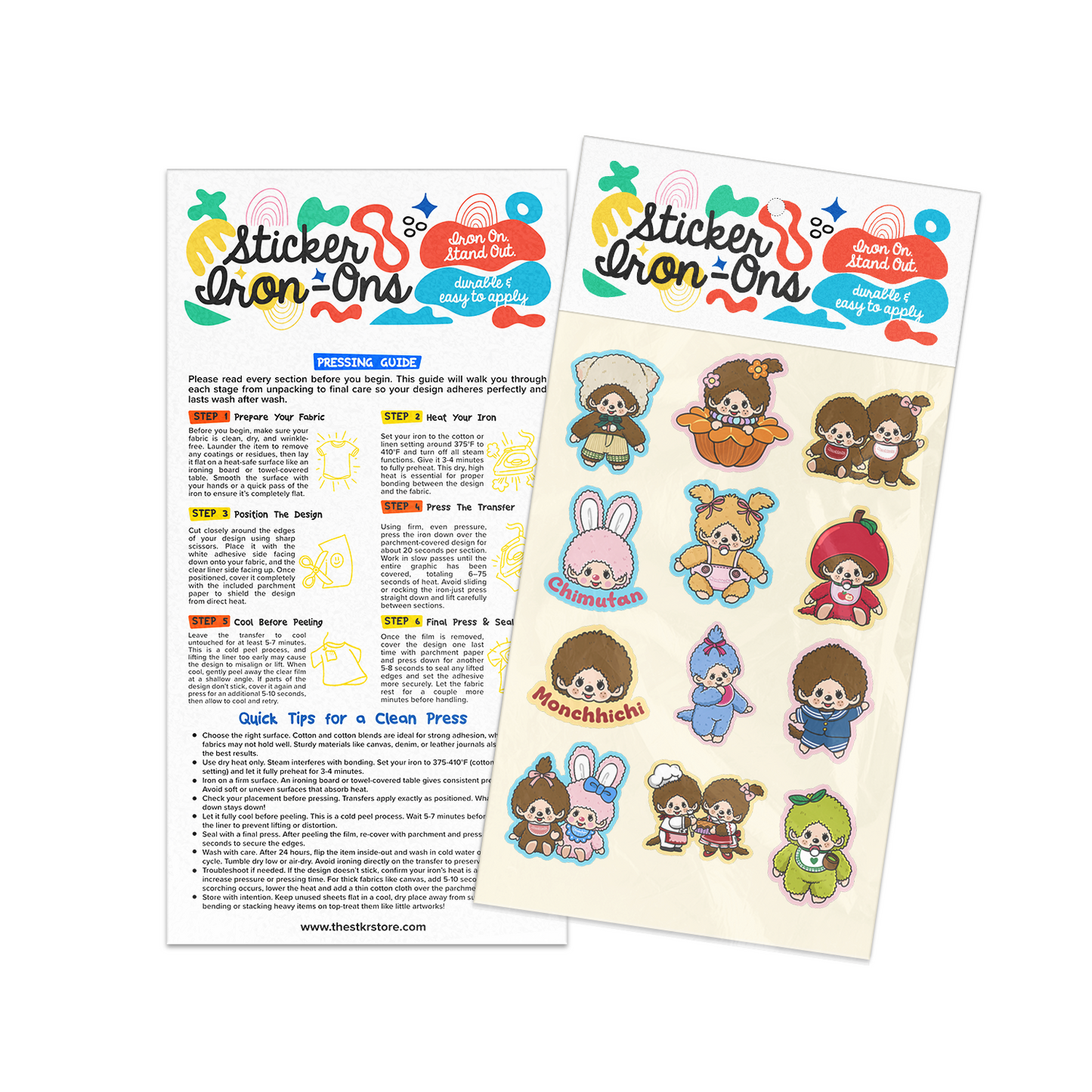 Monchhichi Sticker Iron-Ons